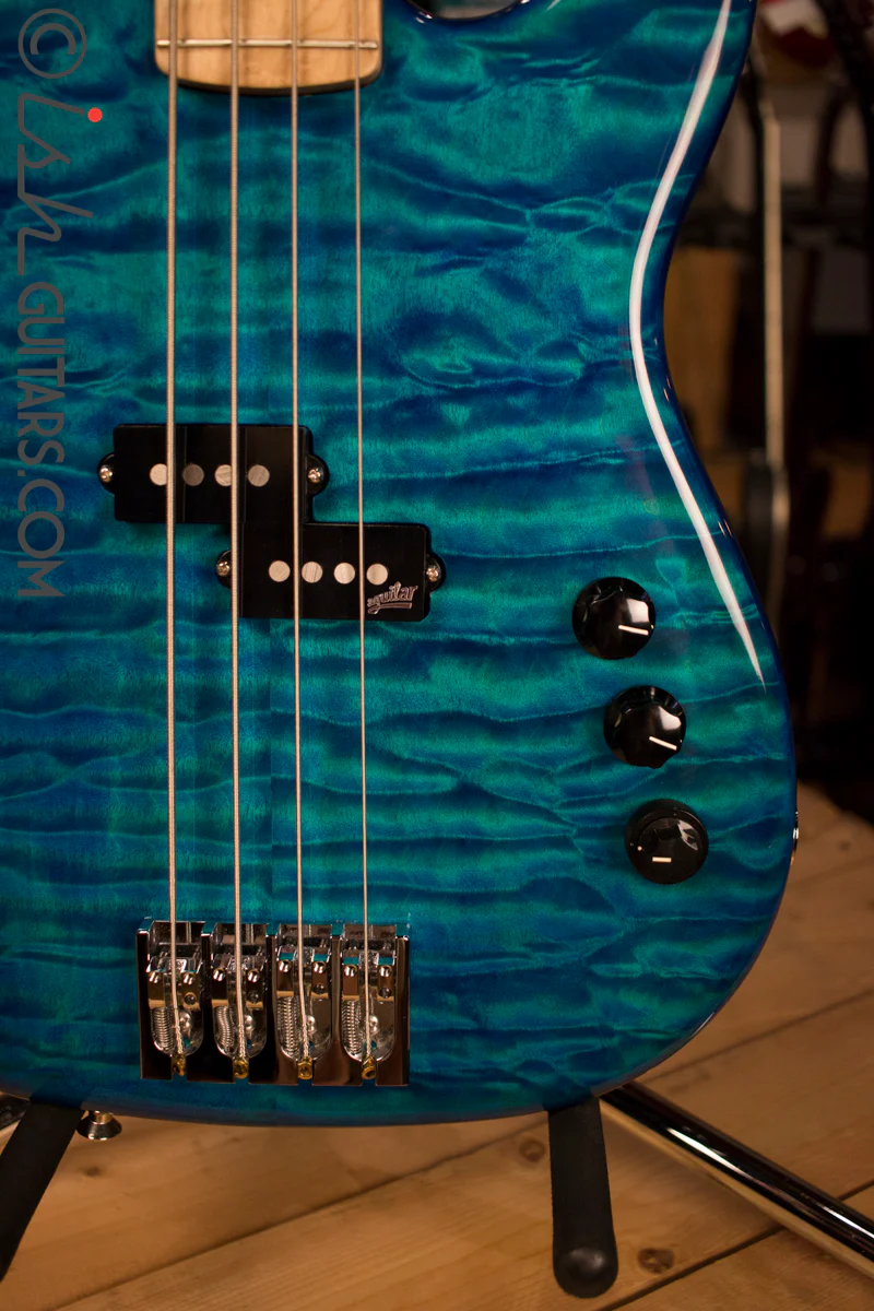 USA Spector Coda Deluxe P Precision Bass Bahama Blue Quilted Maple - Image 4