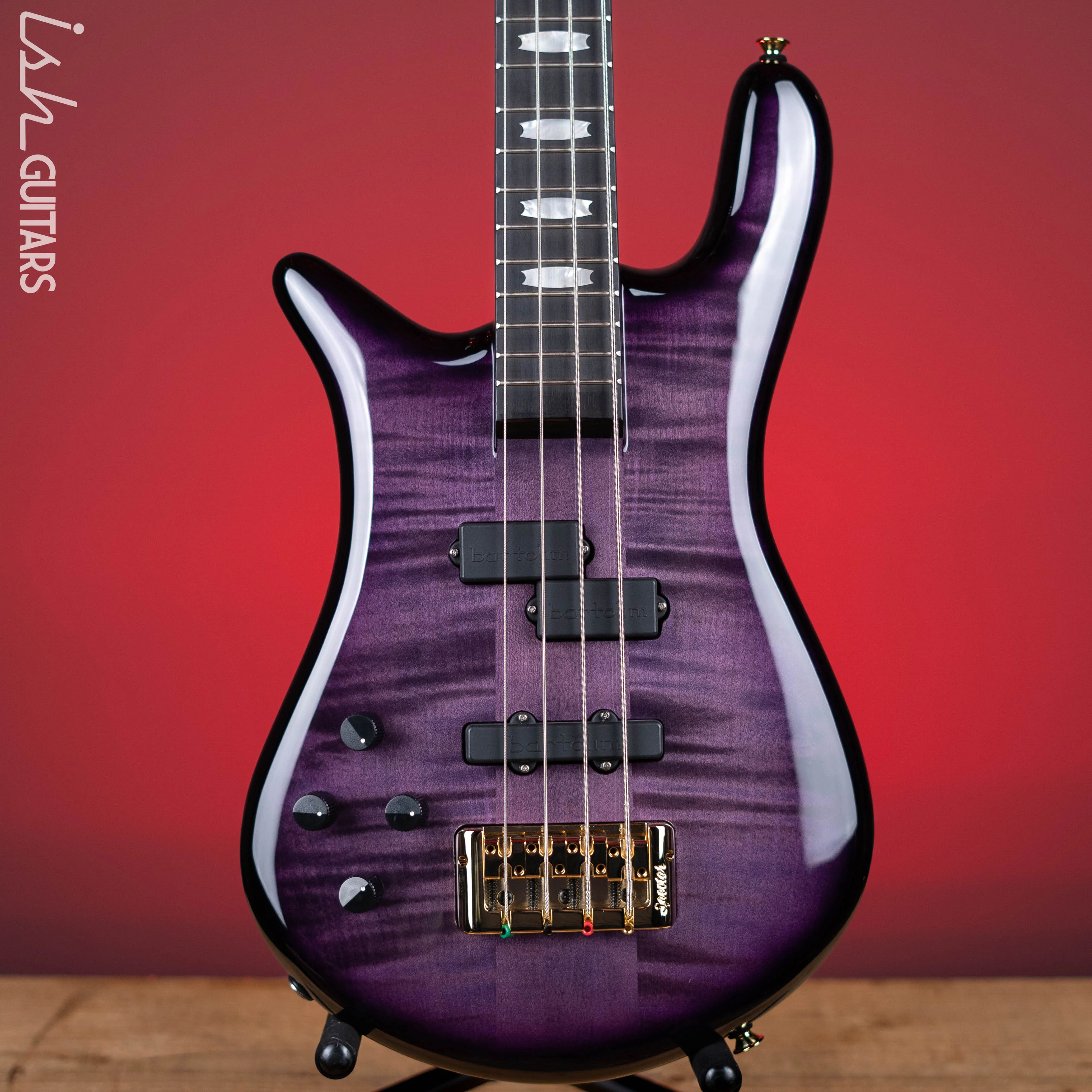 Spector Euro4 LT 4-String Bass Left Handed Violet Fade Gloss - Demo