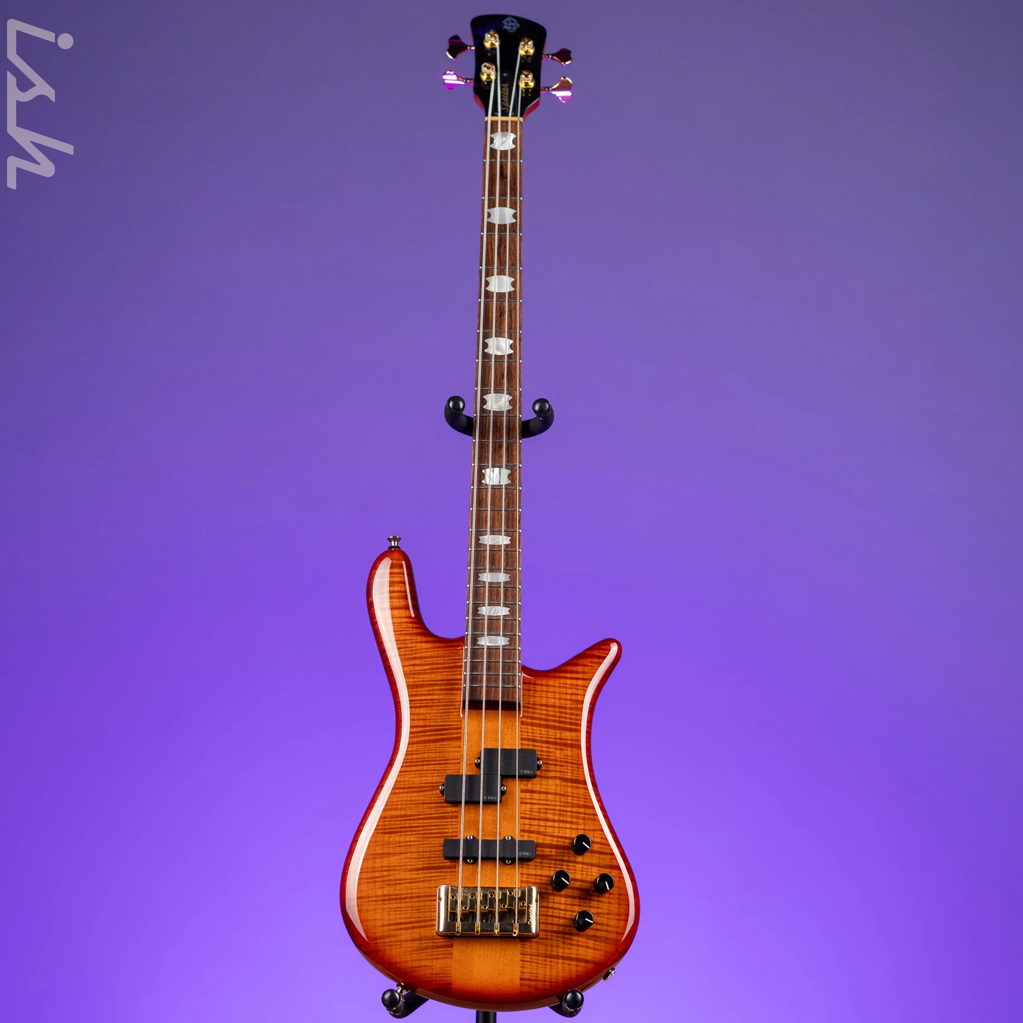 2015 Spector Euro4LX 4-String Bass Amber Hazlab Preamp - Image 2