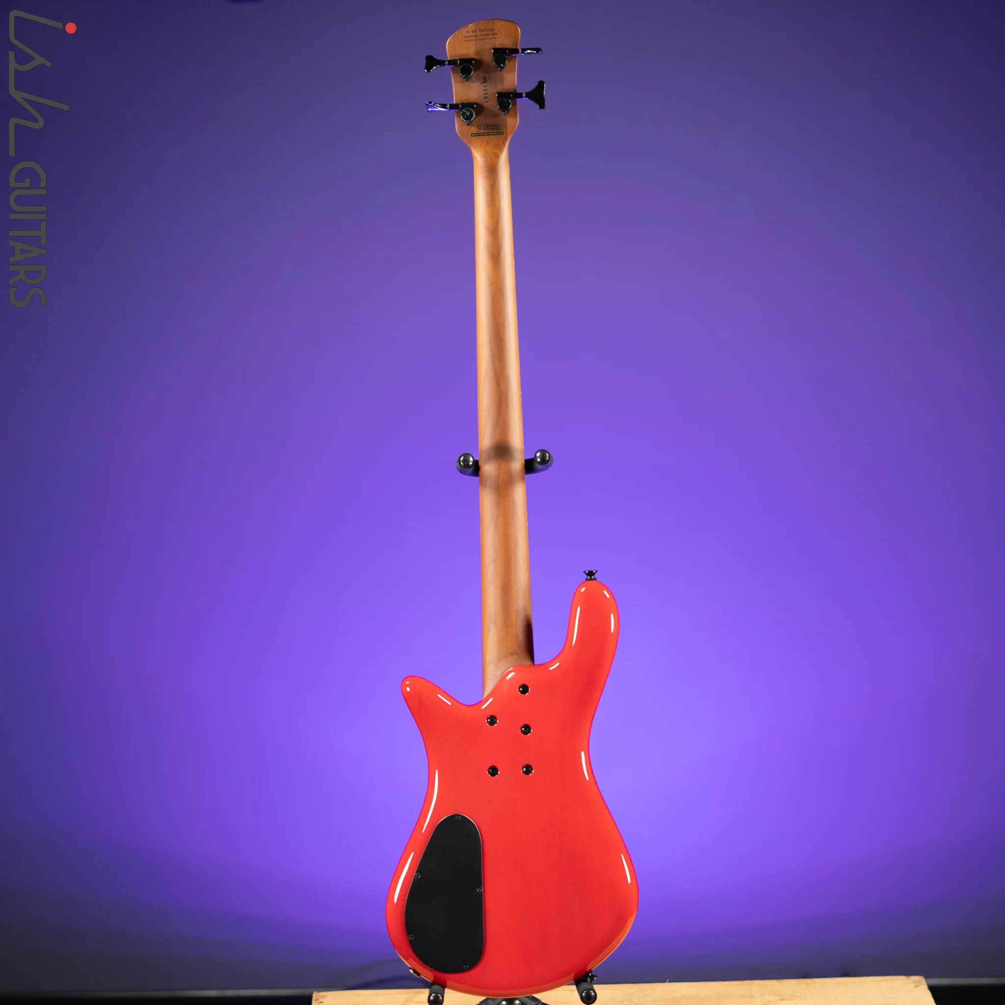 Spector Eurobolt 4 Inferno Red Gloss Poplar Burl Bass Guitar - Image 7