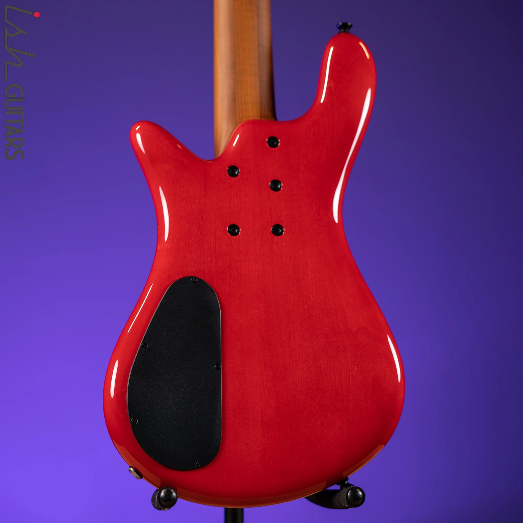 Spector Eurobolt 5 Inferno Red Gloss Poplar Burl Bass Guitar Demo - Image 8