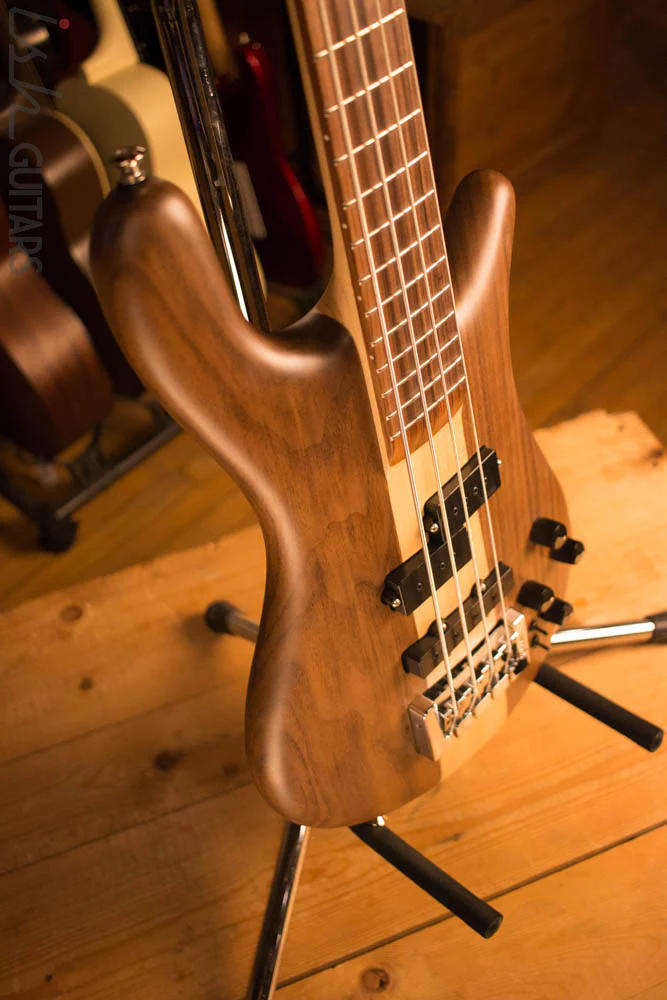 Spector Forte 4 Retro Walnut Body DiMarzio Pickups Bass Player Live Display - Image 6