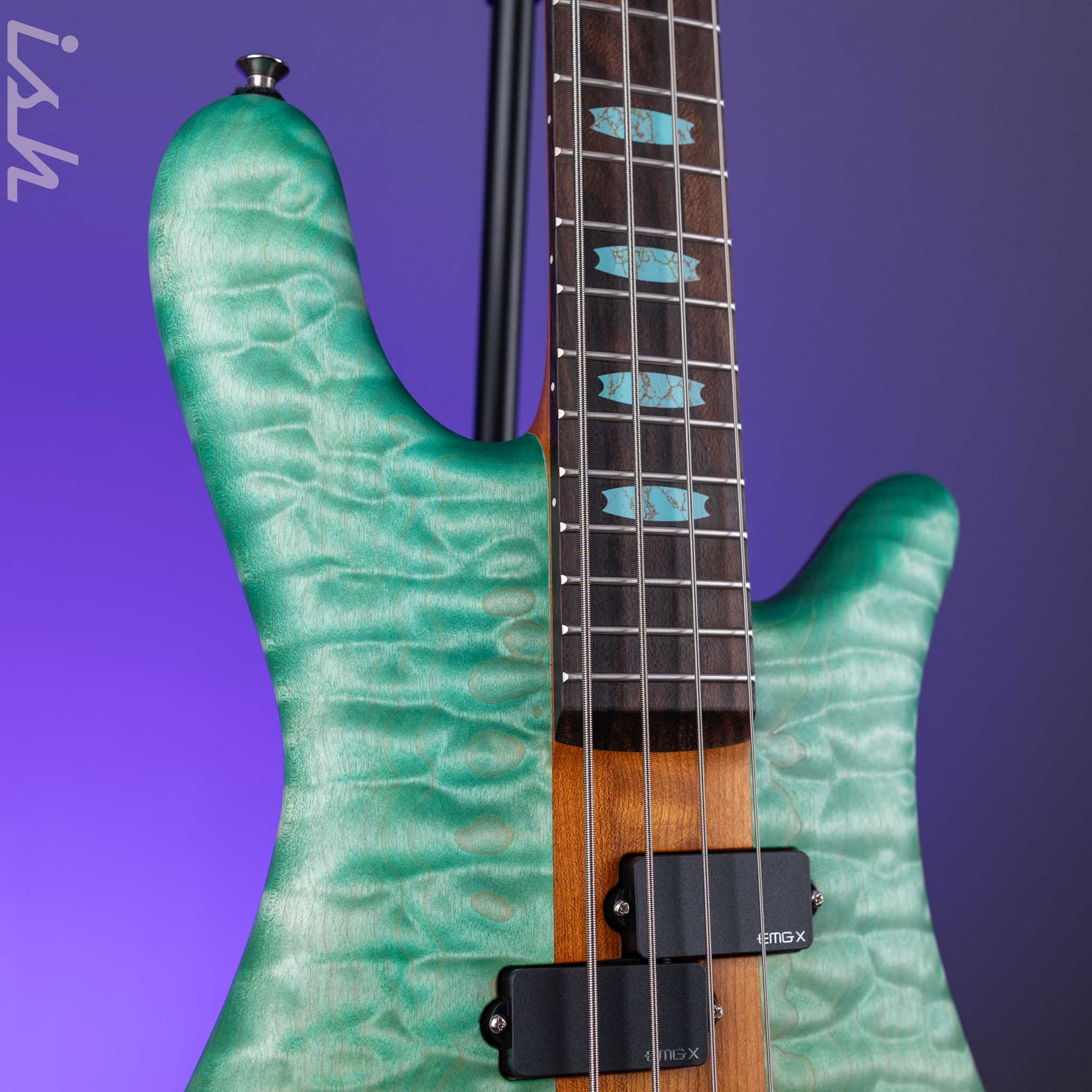 Spector USA NS-2 4-String Walnut Body Turquoise Tide - Image 3