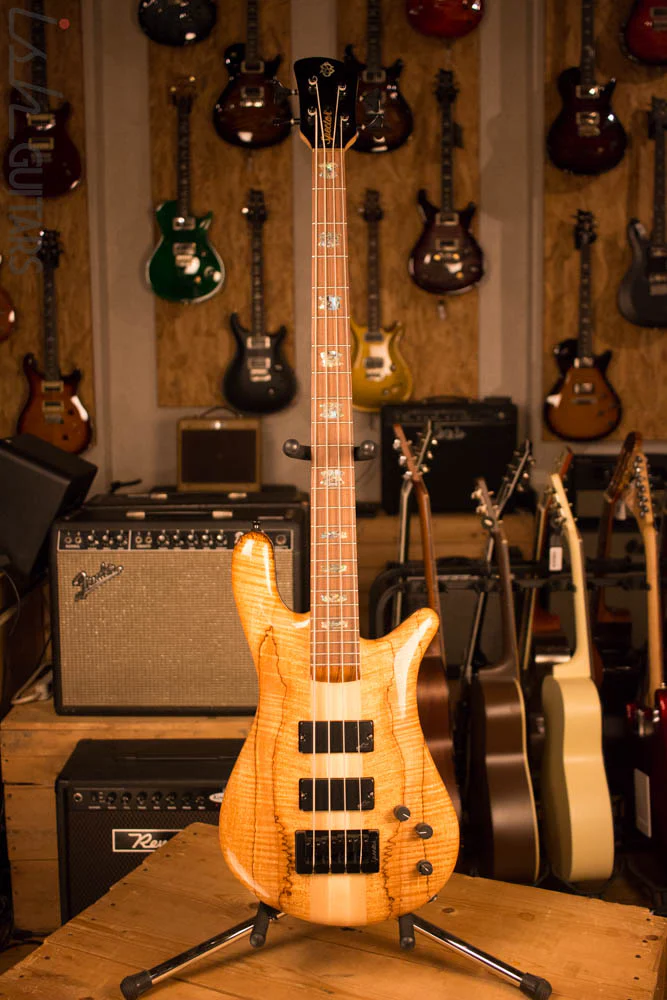 Spector NS-4 Bass Natural Spalted Maple Bass Player Live Display Aguilar - Image 2