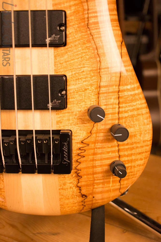 Spector NS-4 Bass Natural Spalted Maple Bass Player Live Display Aguilar - Image 4