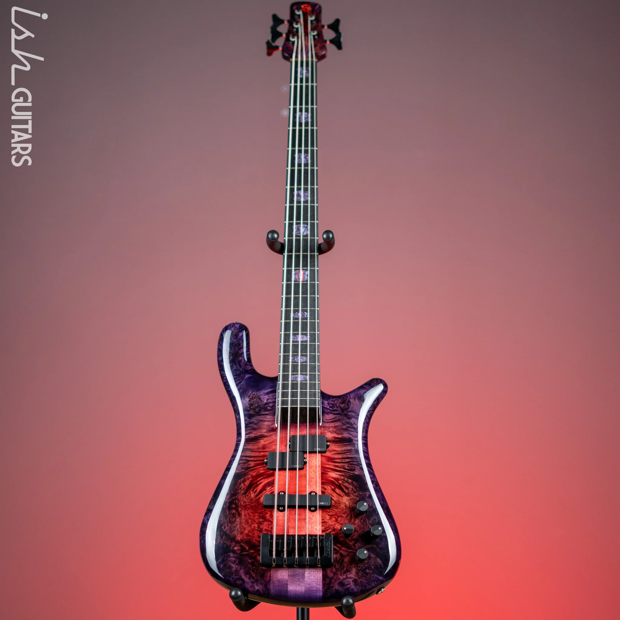 Spector NS-5 5-String Bass USA Black Cherry Purple Burst High Gloss - Image 2