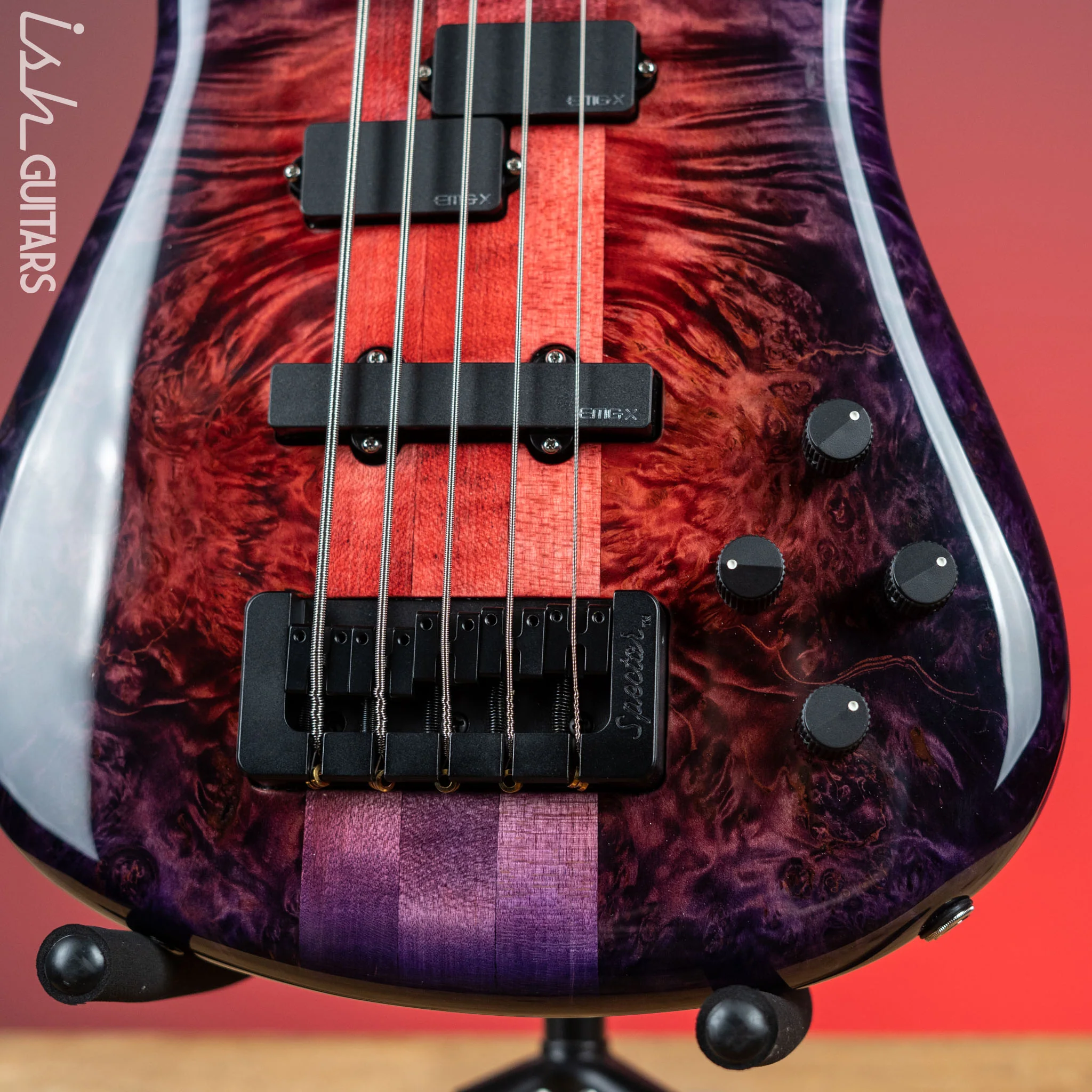 Spector NS-5 5-String Bass USA Black Cherry Purple Burst High Gloss - Image 4