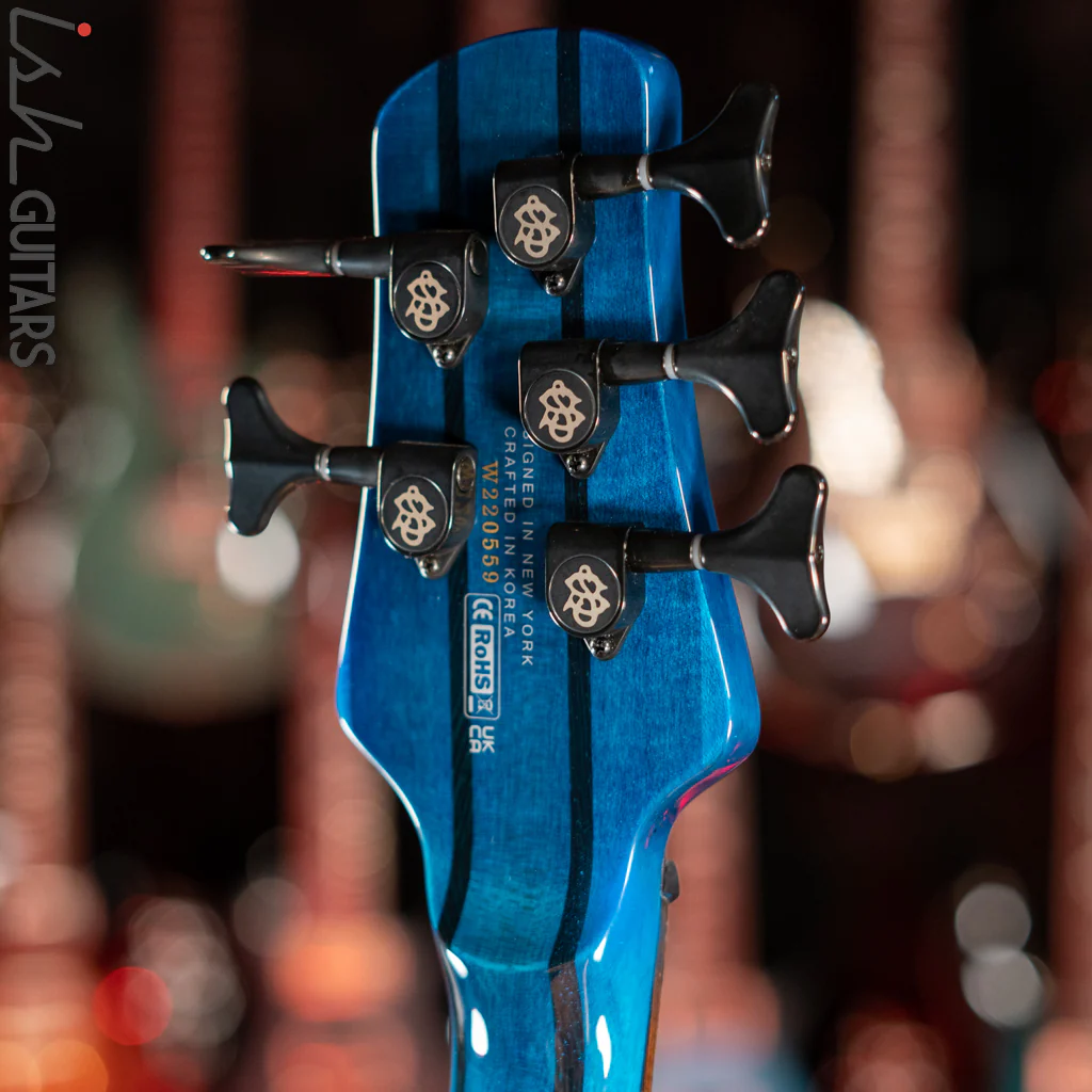 Spector NS Dimension 5 Multiscale Bass Black and Blue Gloss - Image 11