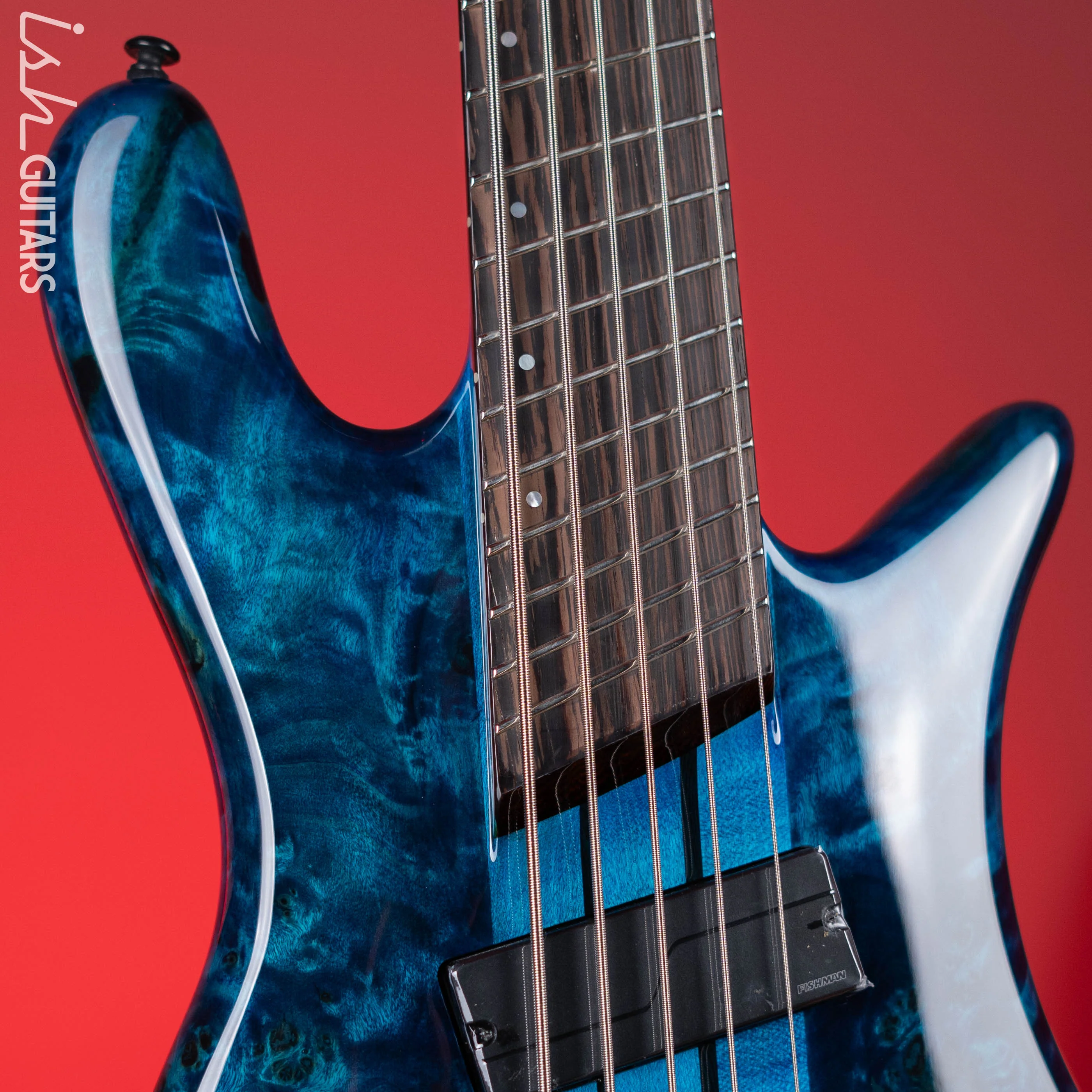 Spector NS Dimension 5 Multiscale Bass Black and Blue Gloss - Image 3