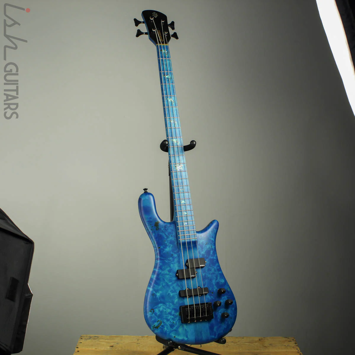 2018 Spector NS-2 Ish Limited Buckeye Burl Coral Blue Bass - Image 2