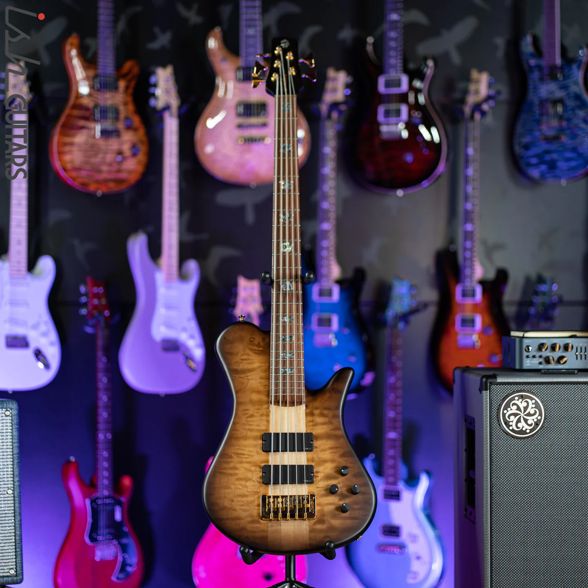 Spector Singlecut SC5 NS-5 Bass Natural Tobacco Burst Matte Flame Maple - Image 2