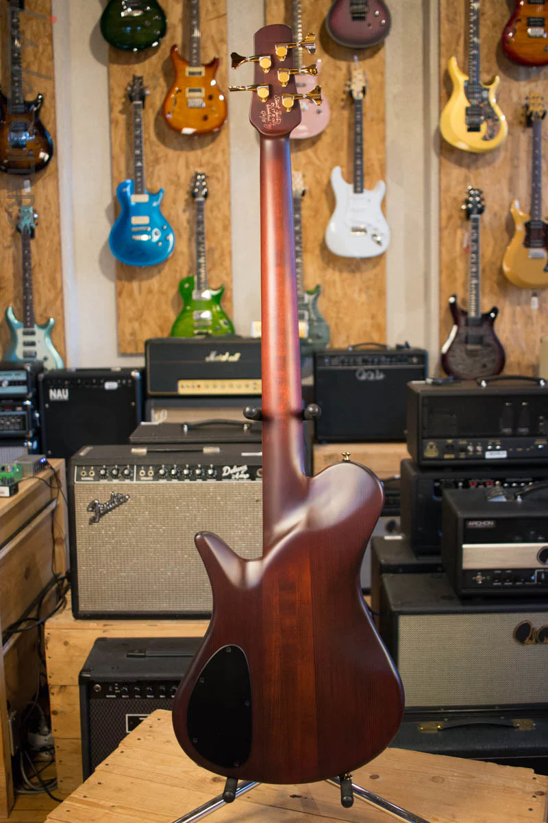 Spector Singlecut SC5 NS-5 Bass Ultra Amber Burst Matte Flame Maple - Image 8