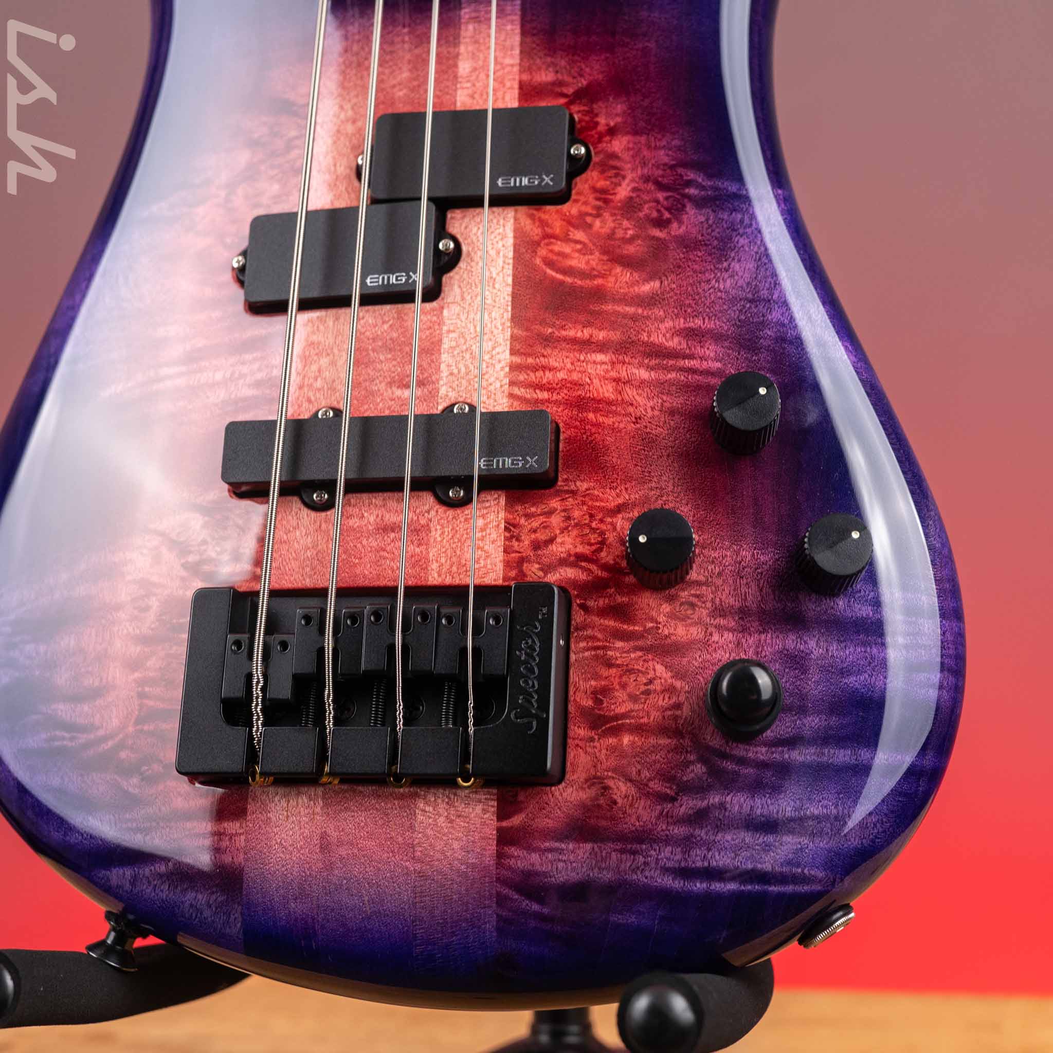 Spector USA NS-2 4-String Bass Black Cherry Purple Reverse Burst - Image 4