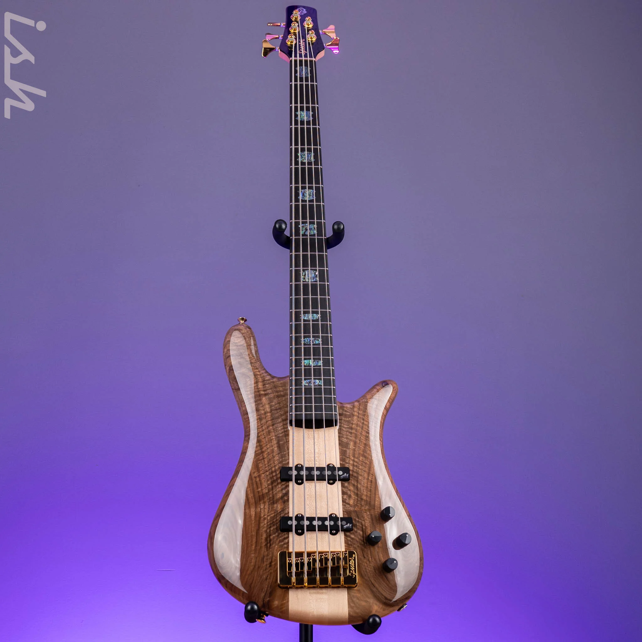 Spector USA NS-5XL 5-String Bass Natural Figured Walnut Demo - Image 2