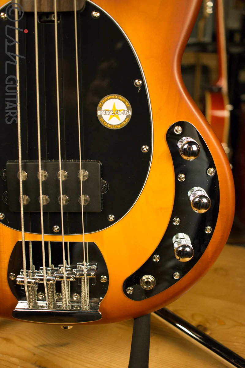 Sterling by Music Man Stingray 4 Satin Honey Burst - Image 4