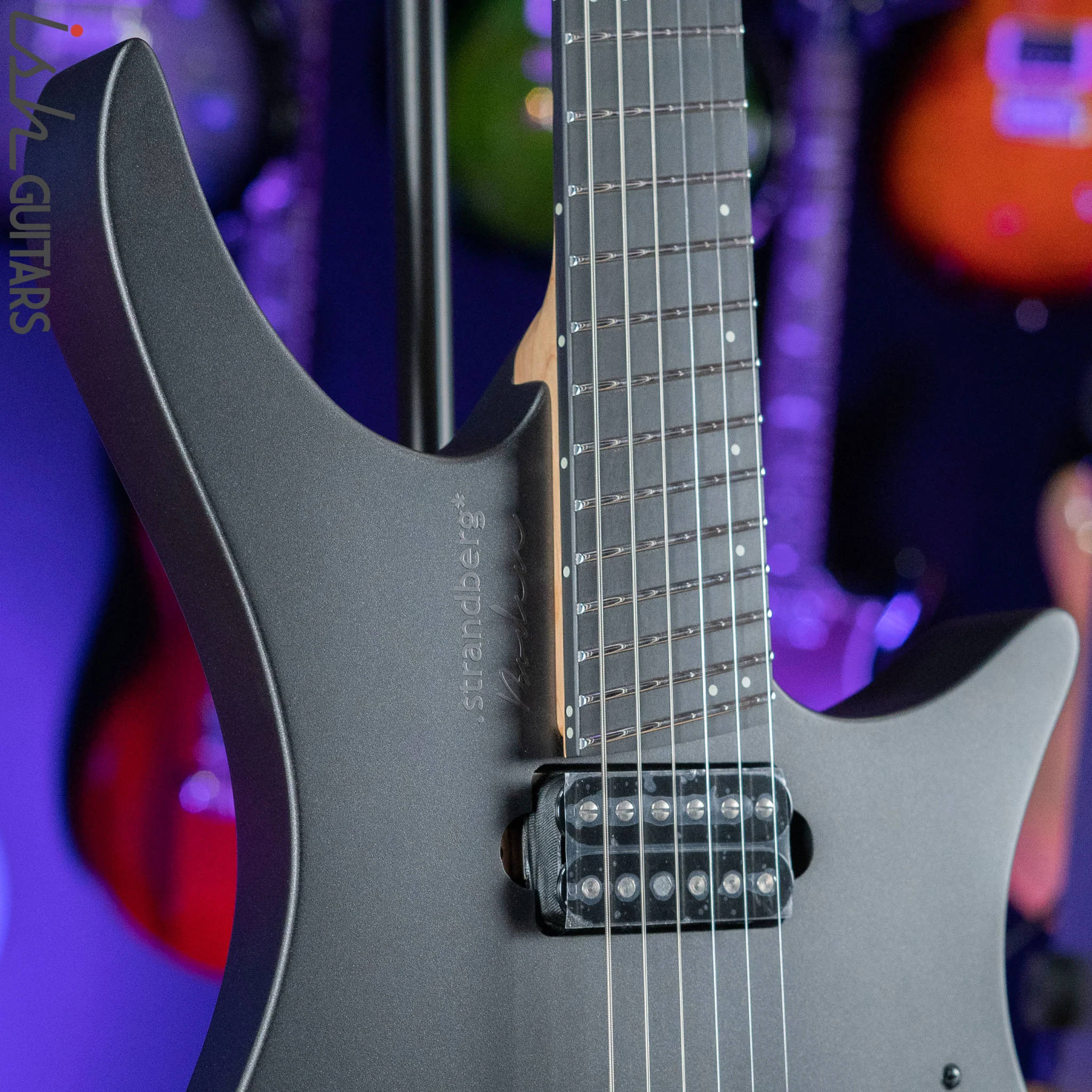 Strandberg Boden Metal NX 6 Multiscale Headless Guitar Black Granite Demo - Image 3