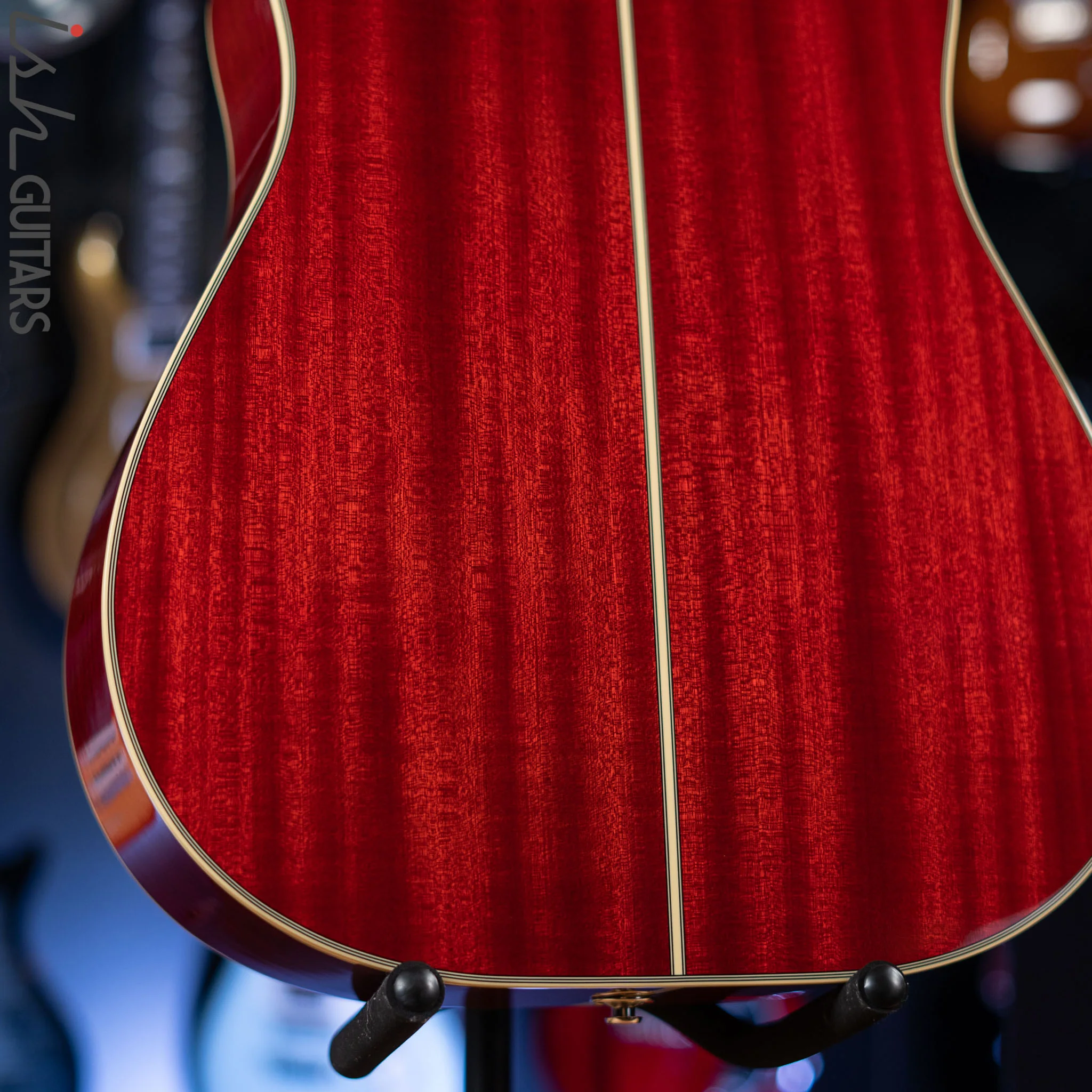 Takamine CP6SSDC Singlecut Dreadnought Gloss Cherry Sunburst Demo - Image 13