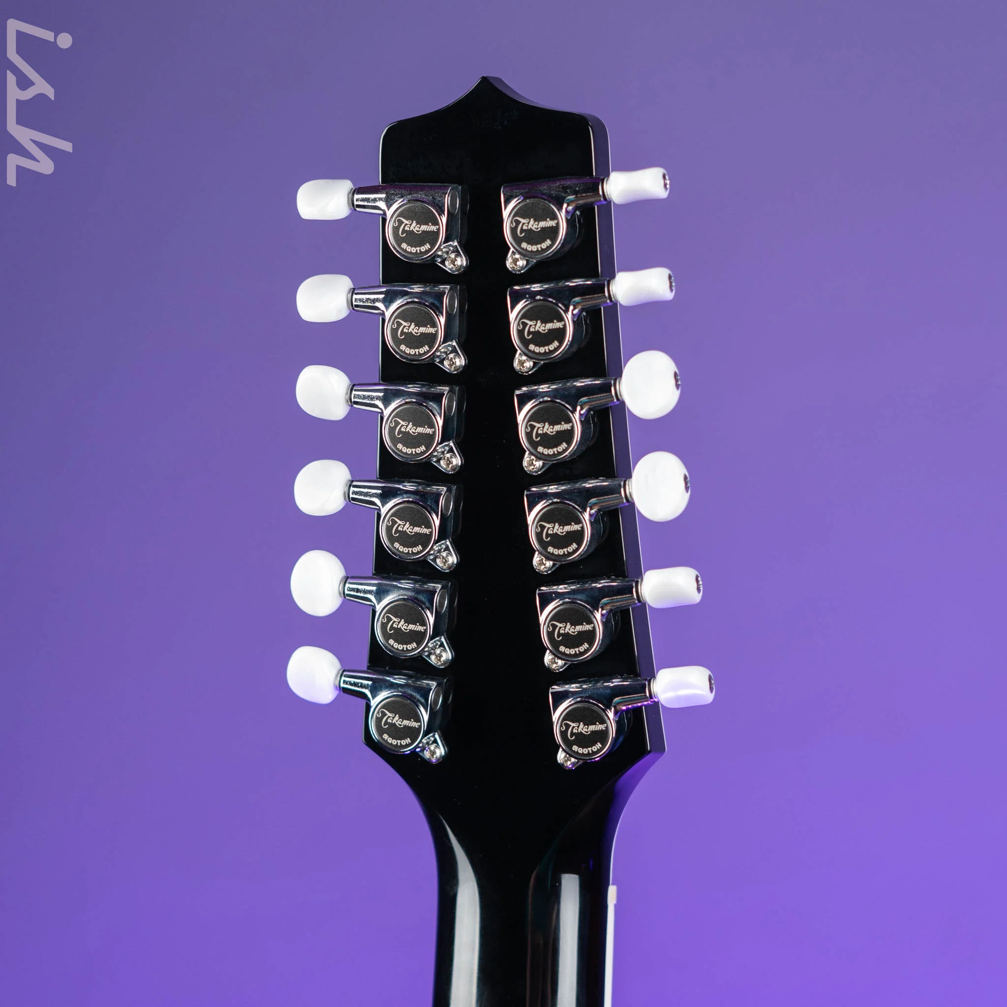 Takamine EF381DX 12-String Acoustic-Electric Gloss Black - Image 10