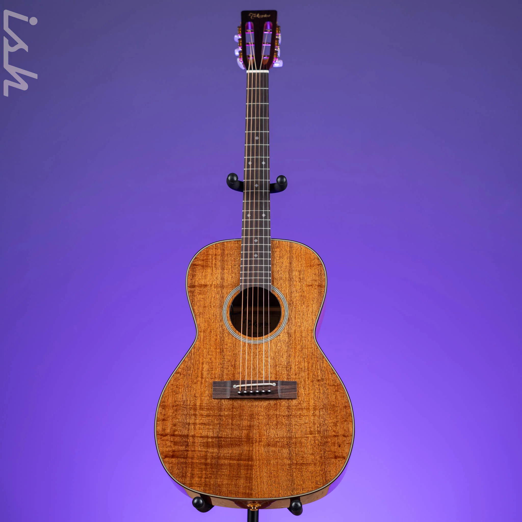 Takamine EF407 New Yorker Parlor Acoustic-Electric Guitar Natural - Image 2