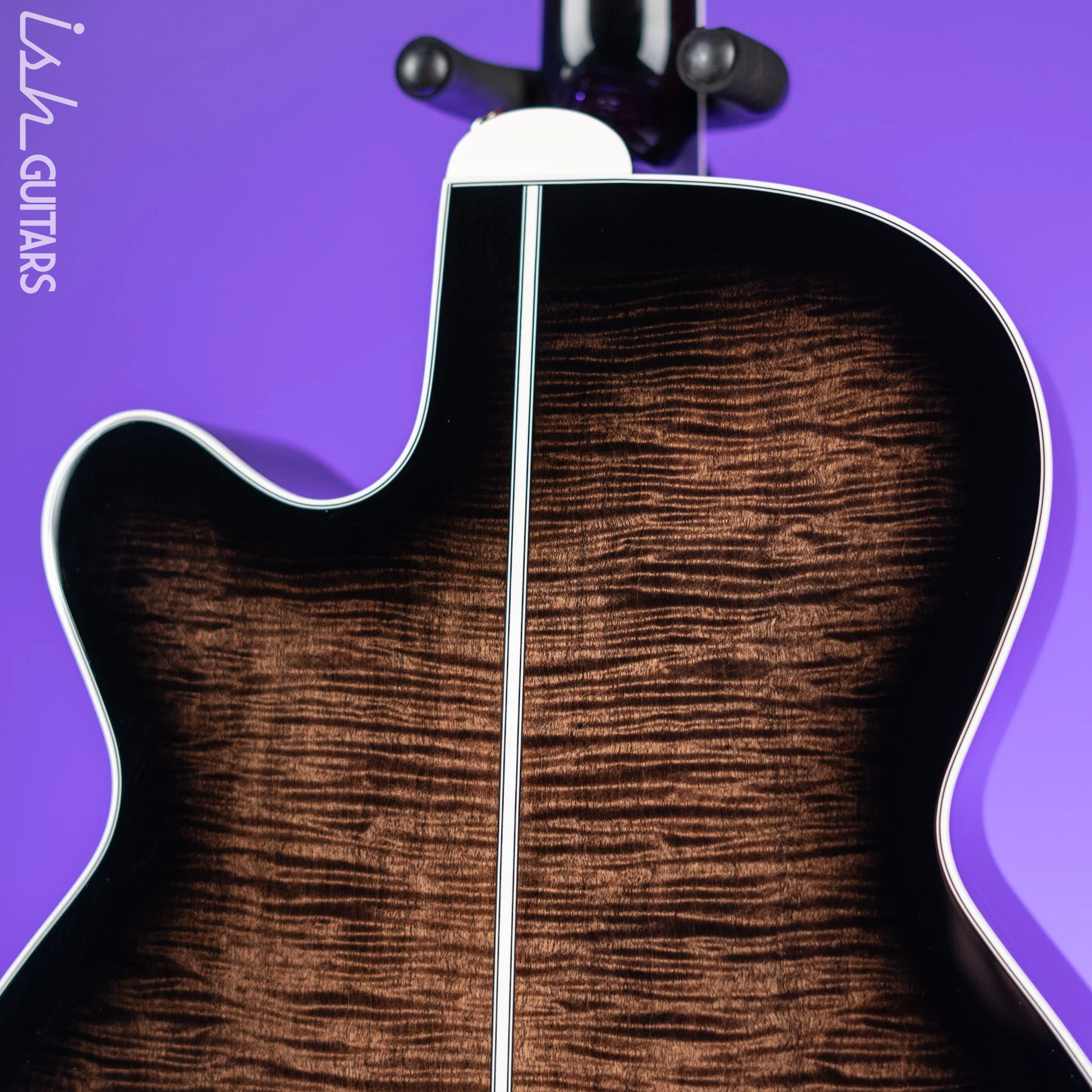 Takamine EF450C Acoustic-Electric Guitar Transparent Black Burst - Image 10