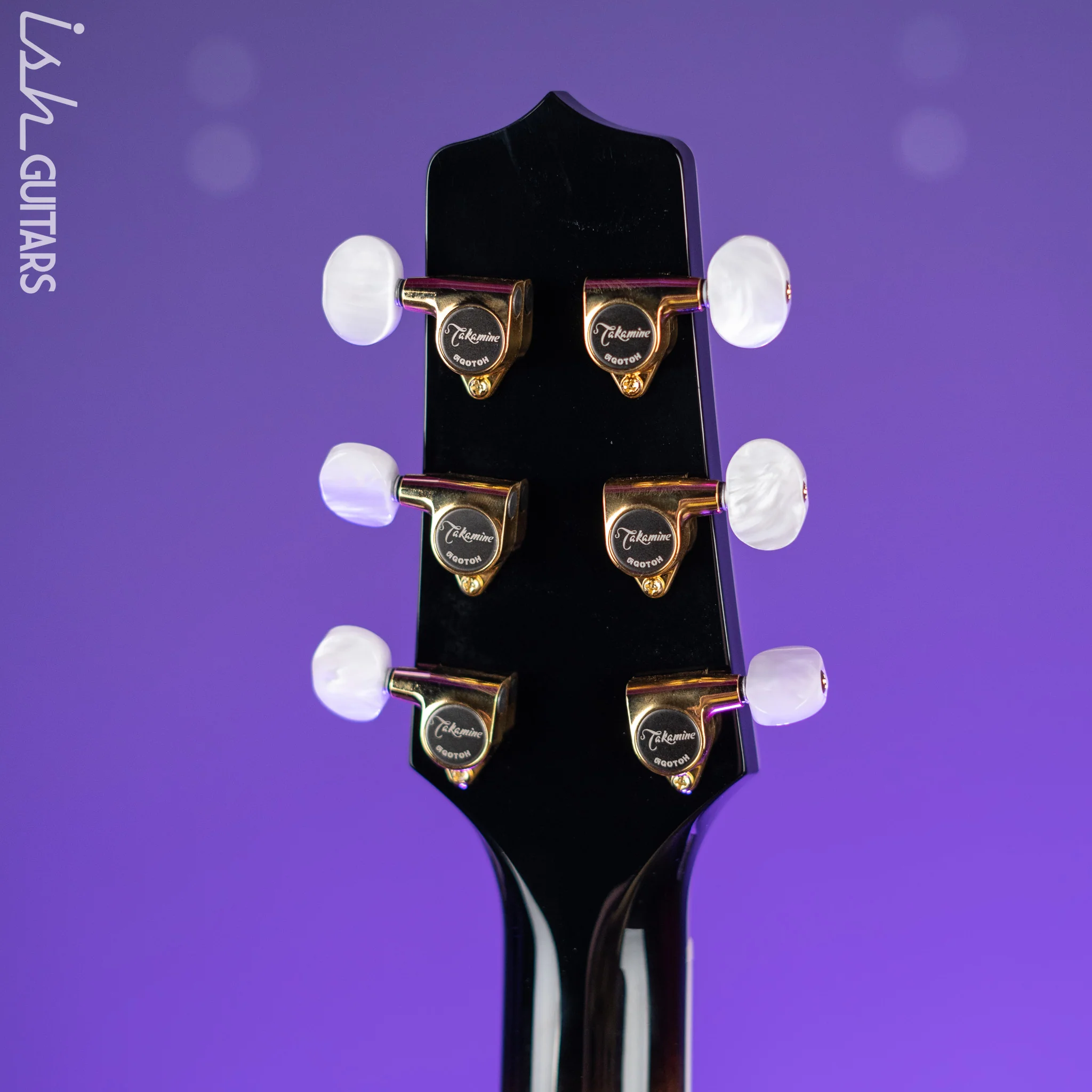 Takamine EF450C Acoustic-Electric Guitar Transparent Black Burst - Image 12