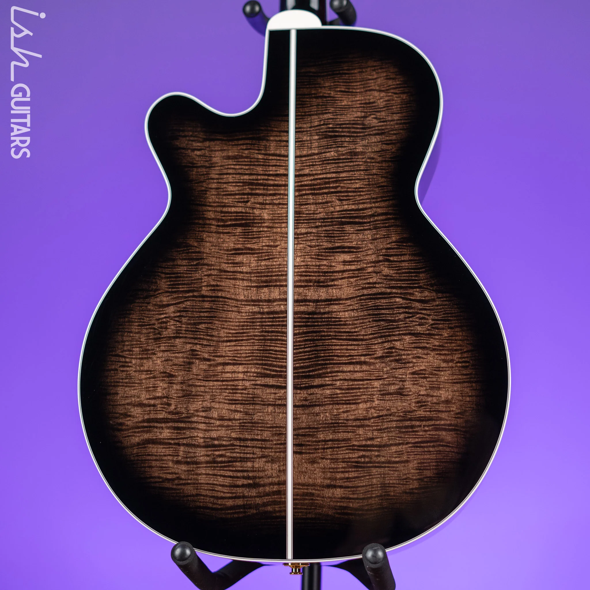 Takamine EF450C Acoustic-Electric Guitar Transparent Black Burst - Image 9