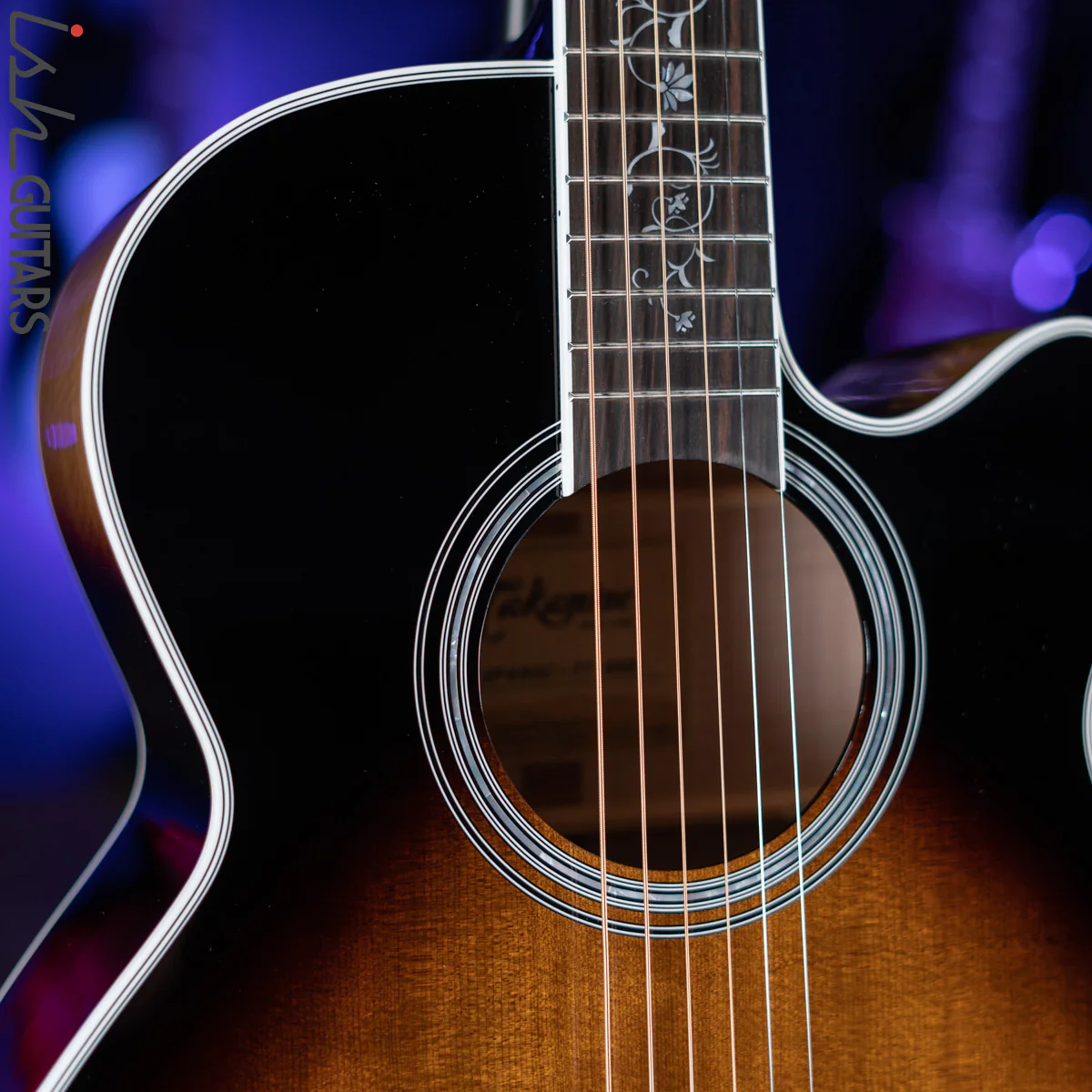 Takamine EF450C-TT Acoustic Electric Guitar Brown Sunburst Demo - Image 3