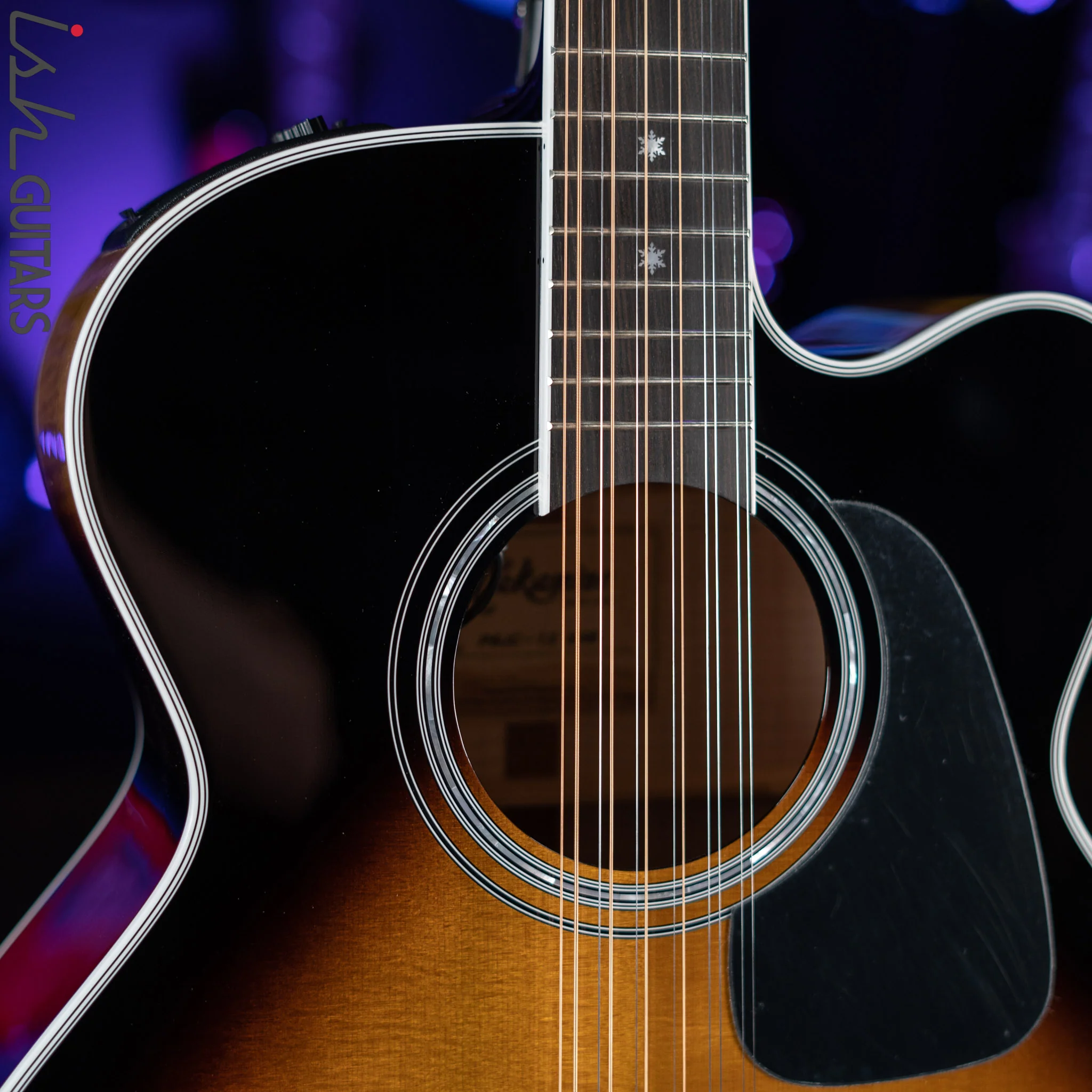 Takamine P6JC-12 Jumbo 12-String Acoustic-Electric Guitar Sunburst - Image 3