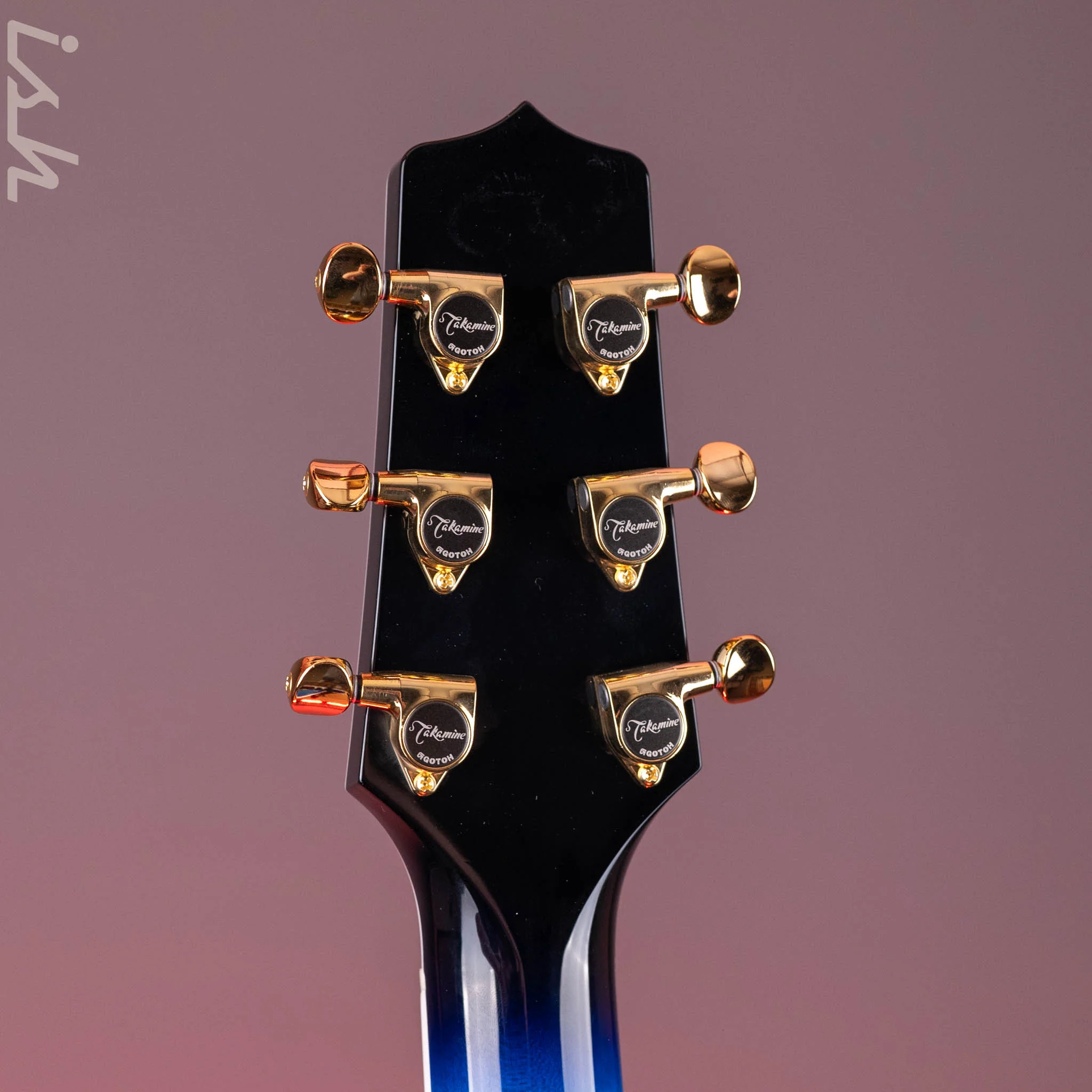 Takamine TSP100 Acoustic-Electric Guitar Dark Blue Sunburst - Image 10