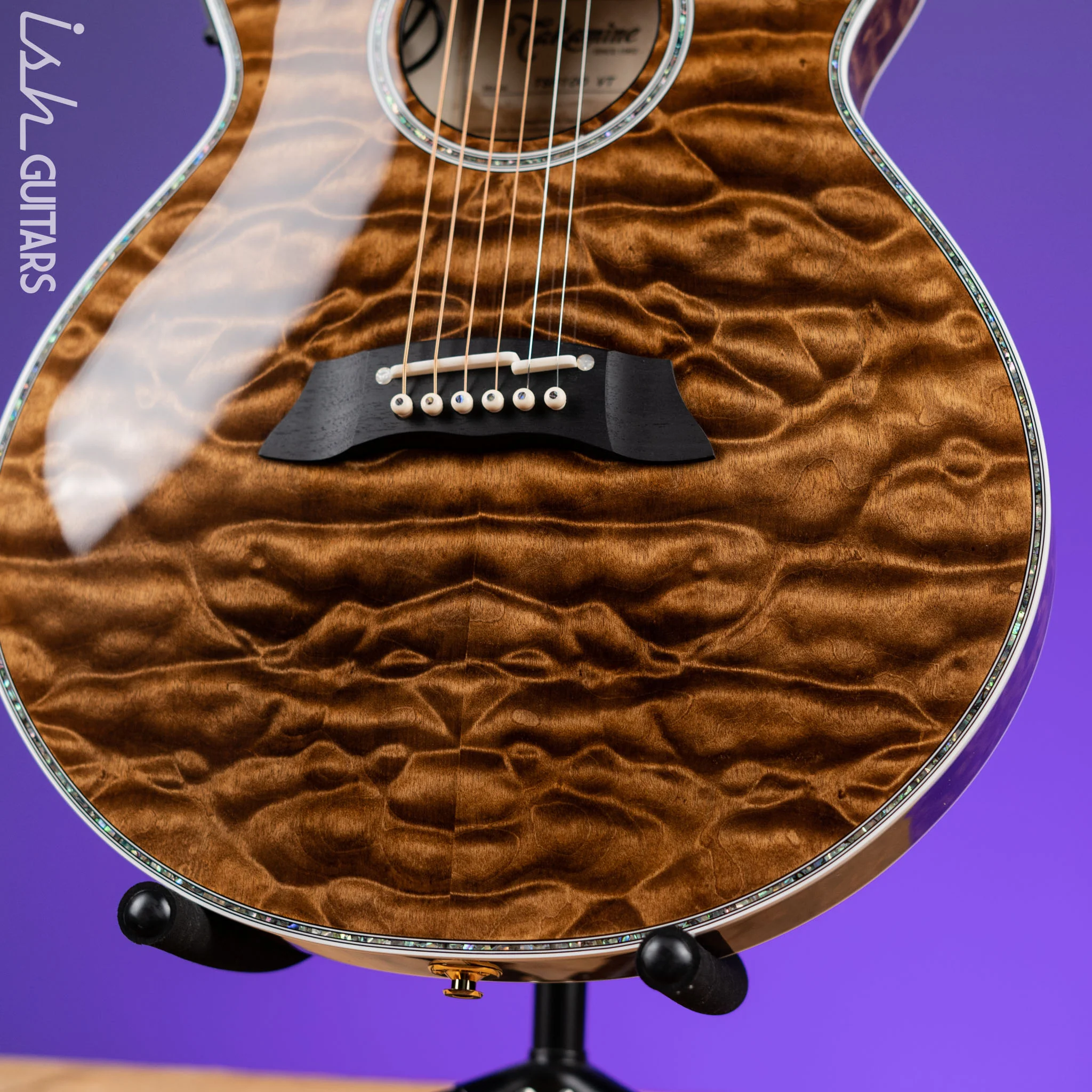 Takamine TSP100 Acoustic-Electric Guitar Gloss Vintage Tobacco - Image 4