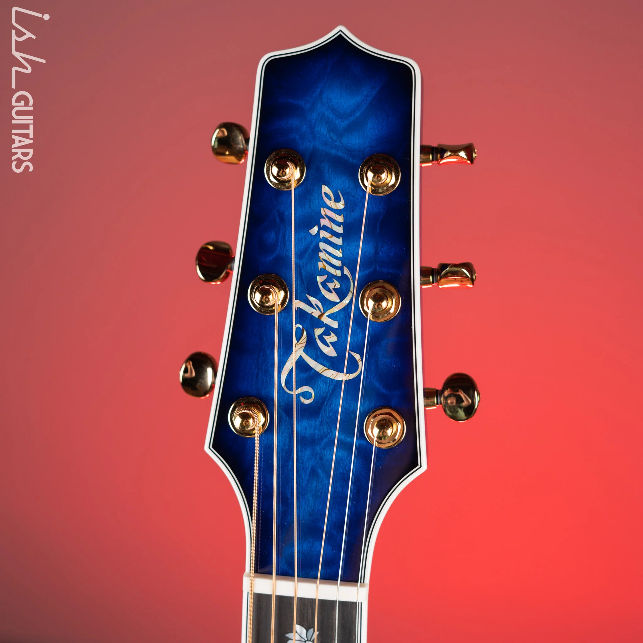 Takamine TSP100 Acoustic-Electric Guitar Gloss Deep Blue Sunburst - Image 5
