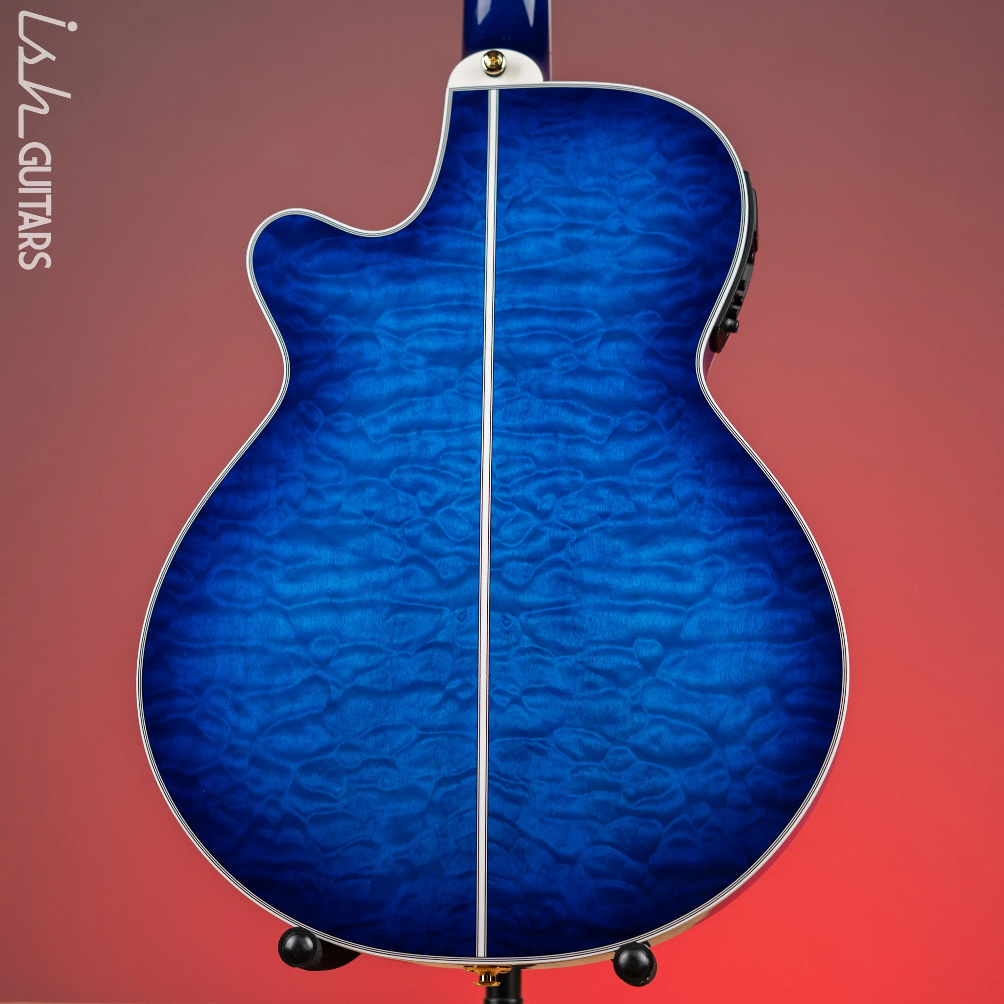 Takamine TSP100 Acoustic-Electric Guitar Gloss Deep Blue Sunburst - Image 7