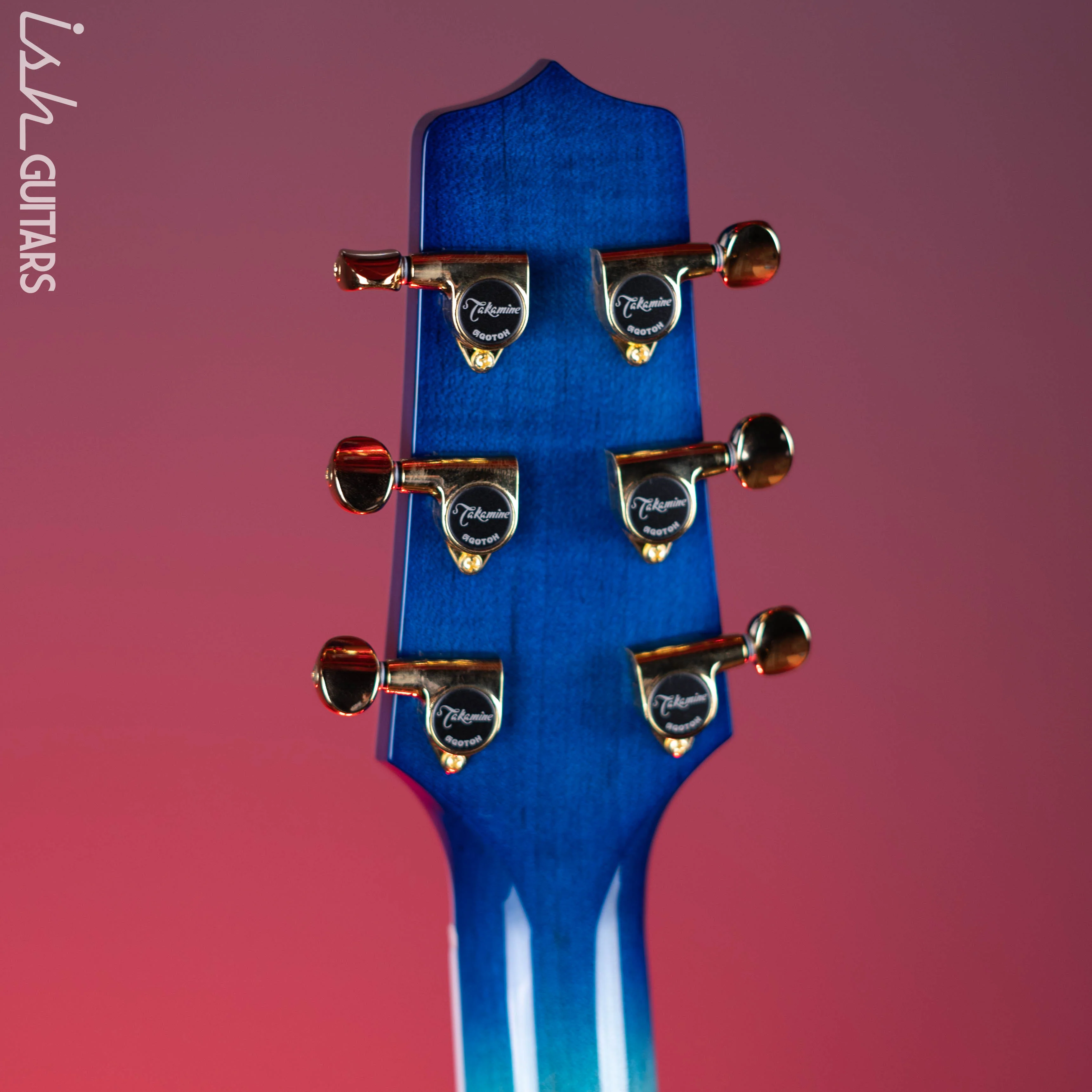Takamine TSP178AC SBB Thinline Acoustic-Electric Guitar Gloss Blue Burst - Image 11