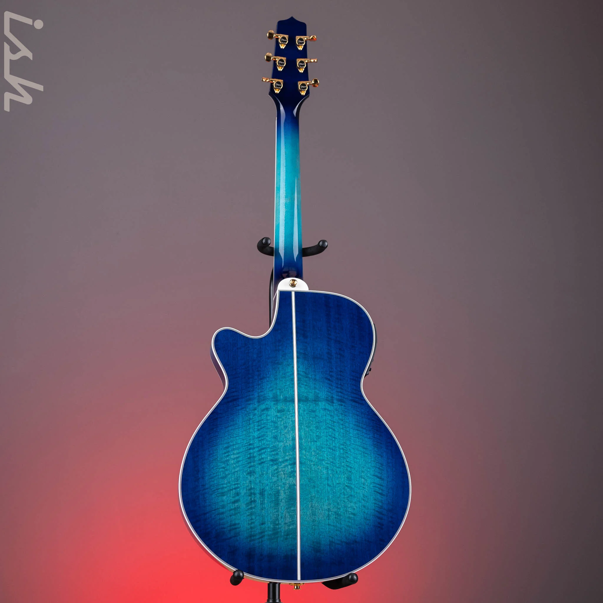 Takamine TSP178AC SBB Thinline Acoustic-Electric Guitar Gloss Blue Burst Demo - Image 6