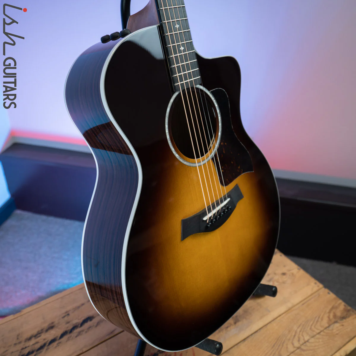 Taylor 214ce-SB DLX Grand Auditorium Sitka Spruce/Rosewood Sunburst - Image 5