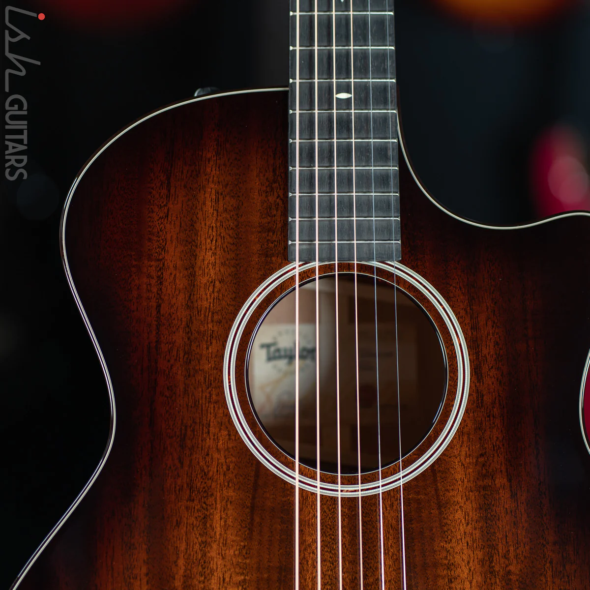 Taylor 524ce V-Class Shaded Edgeburst Mahogany Grand Auditorium - Image 3