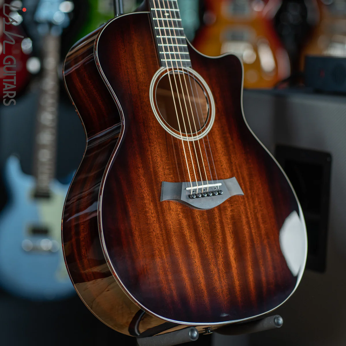 Taylor 524ce V-Class Shaded Edgeburst Mahogany Grand Auditorium - Image 5