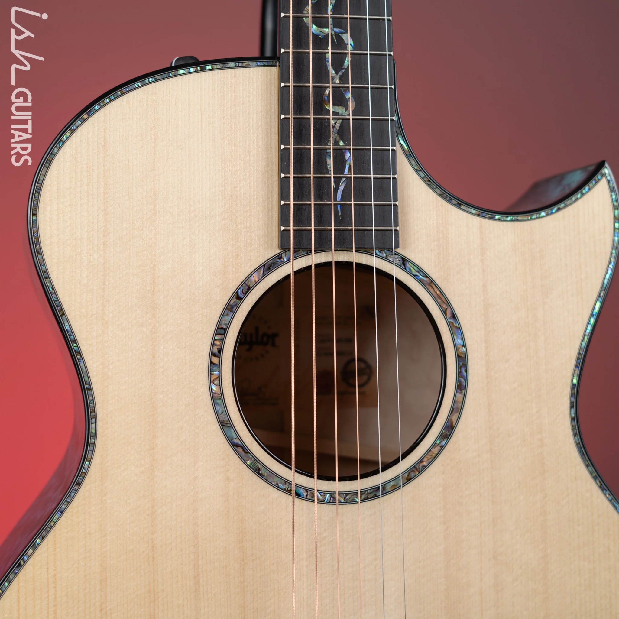 Taylor C14ce B3010 Grand Auditorium Acoustic-Electric Guitar Adirondack Spruce Carribean Fade - Image 4