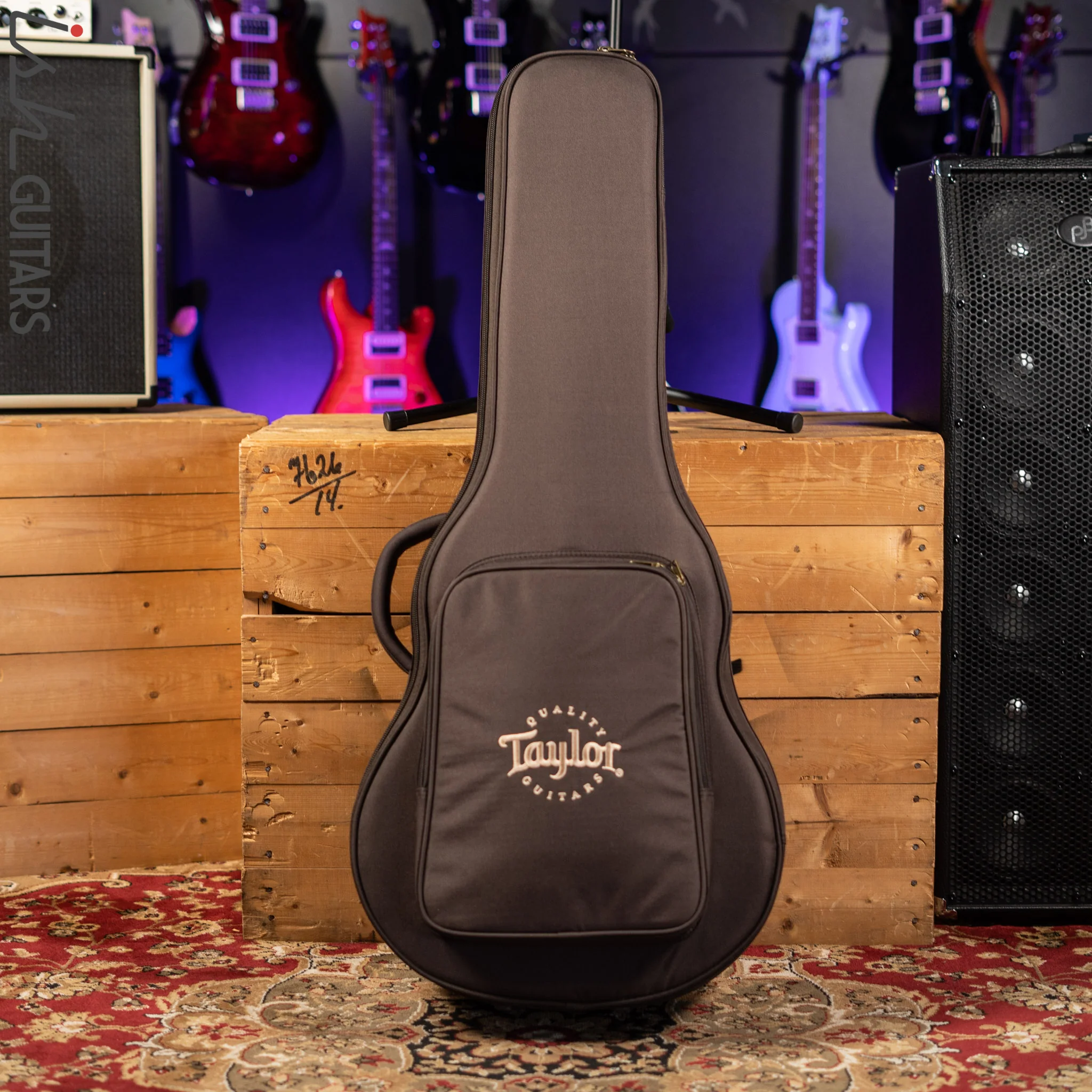 Taylor GTe Grand Theater Acoustic-Electric Guitar Blacktop - Image 12