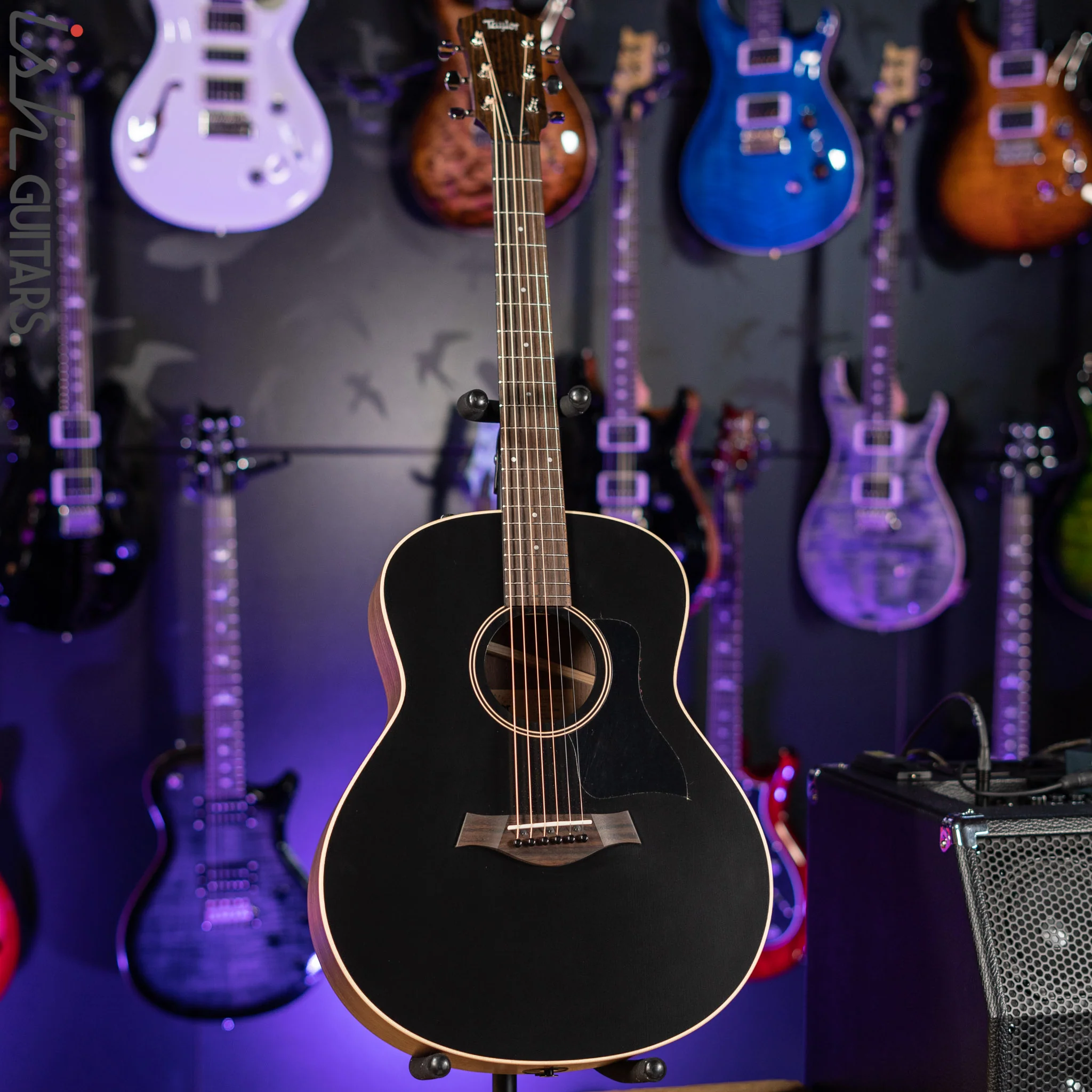 Taylor GTe Grand Theater Acoustic-Electric Guitar Blacktop - Image 3