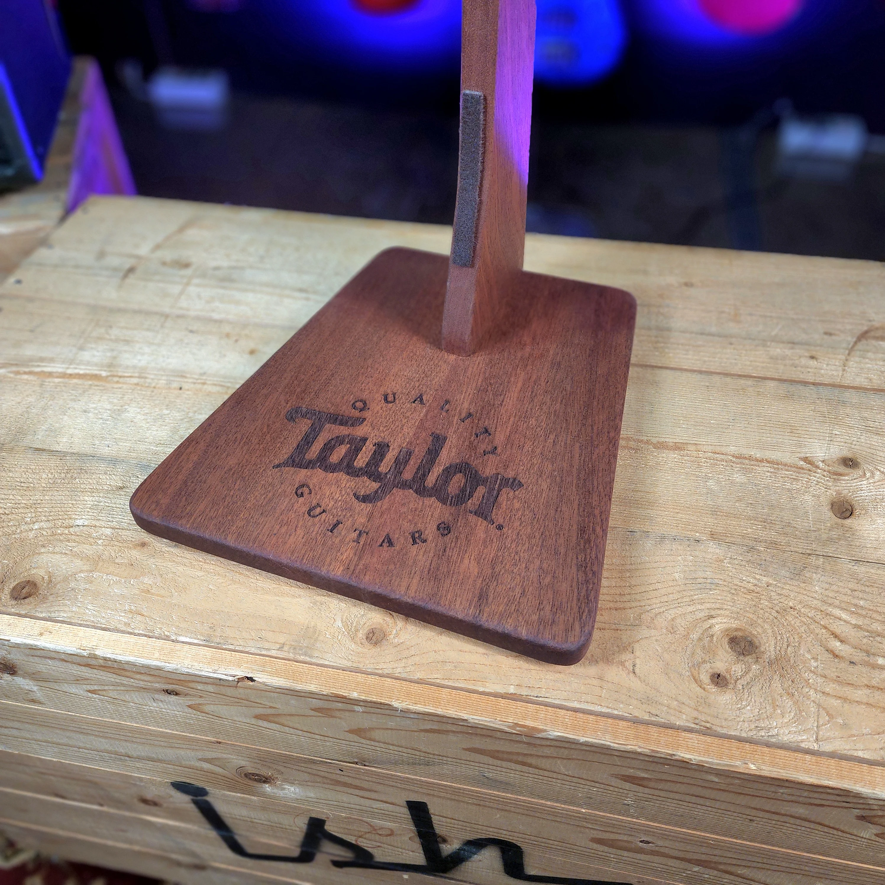 Taylor Mahogany Tall Display Guitar Stand - Image 2