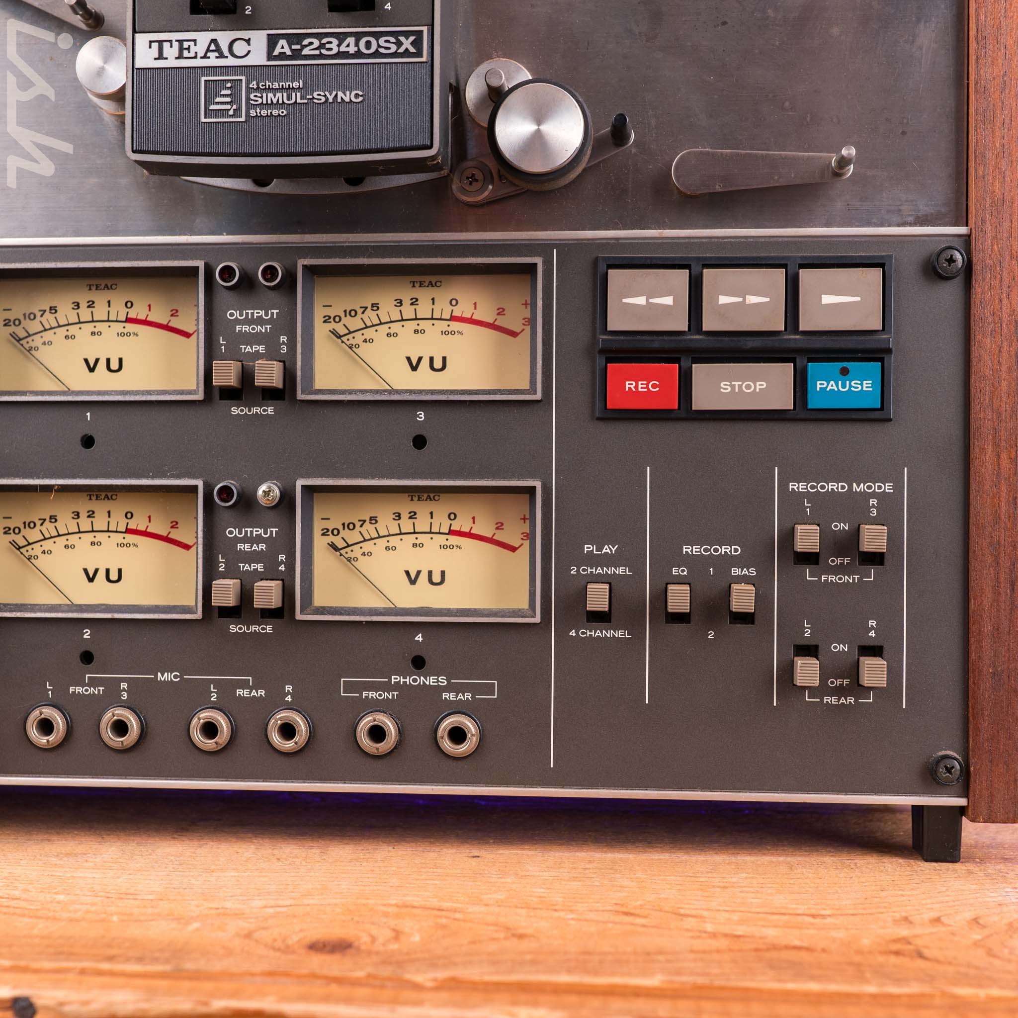 TEAC A-2340SX 4 - Channel Simul-Sync Stereo Tape Deck w/ RC-129 Remote Control - Image 3