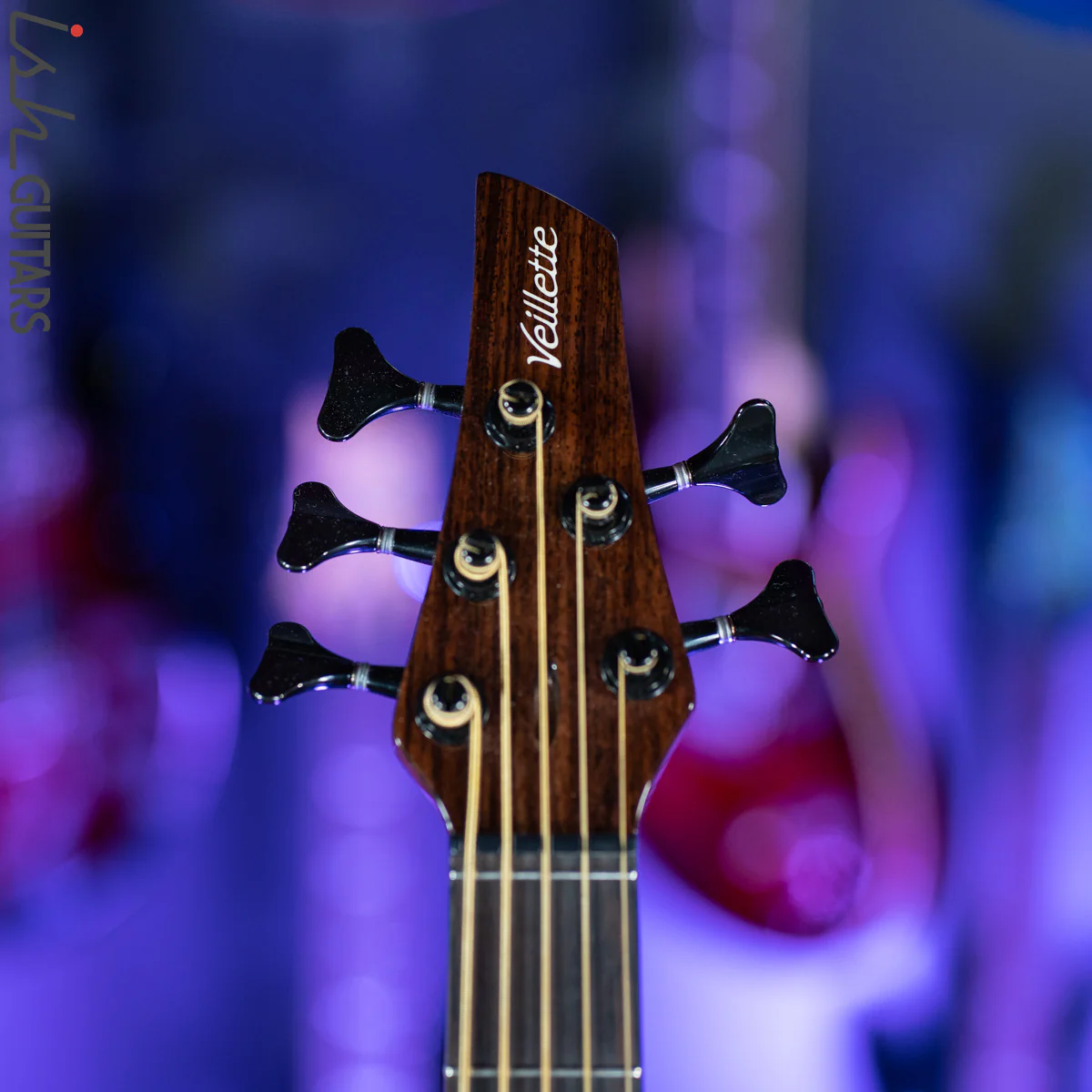 Veillette Acoustic 5 String Bass Guitar Brazilian Rosewood Tobacco Sunburst - Image 7