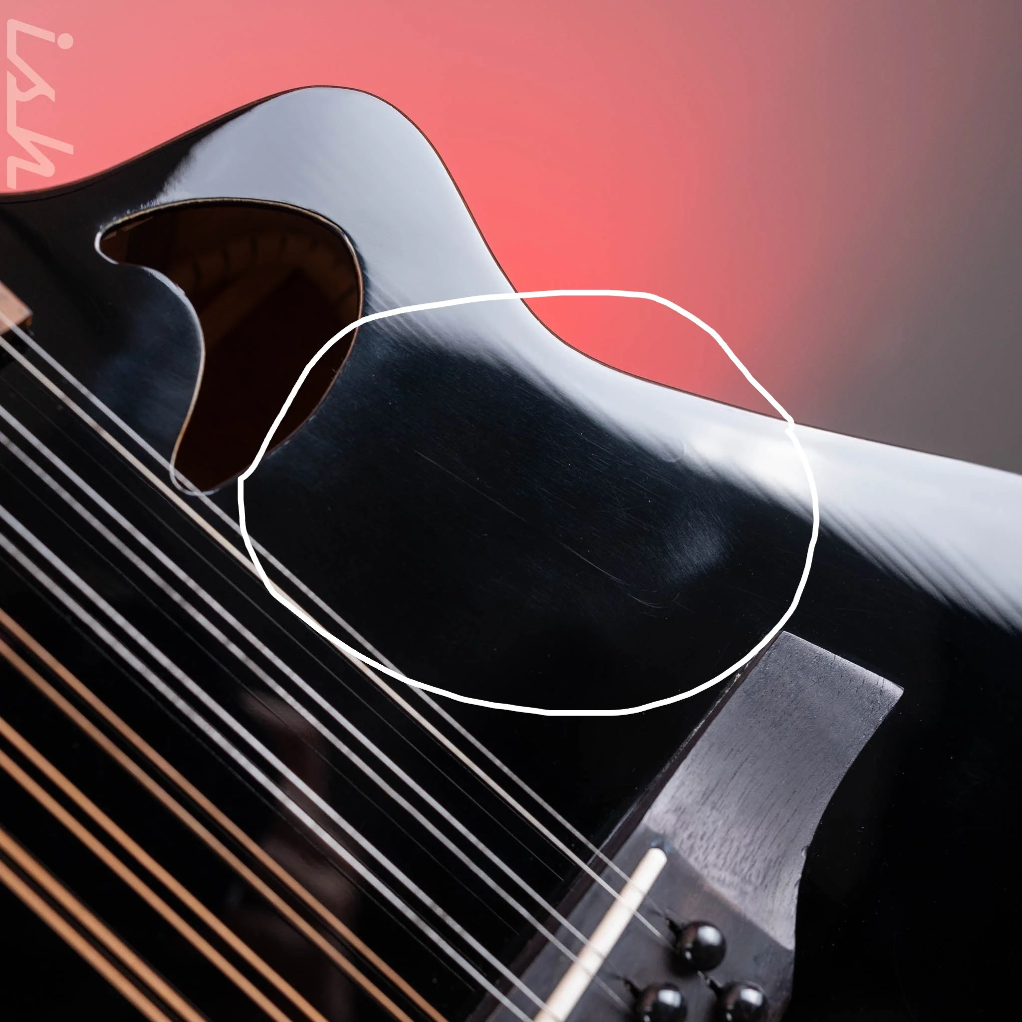 Veillette Avante Gryphon 12-String Acoustic Guitar Black B-Stock - Image 5