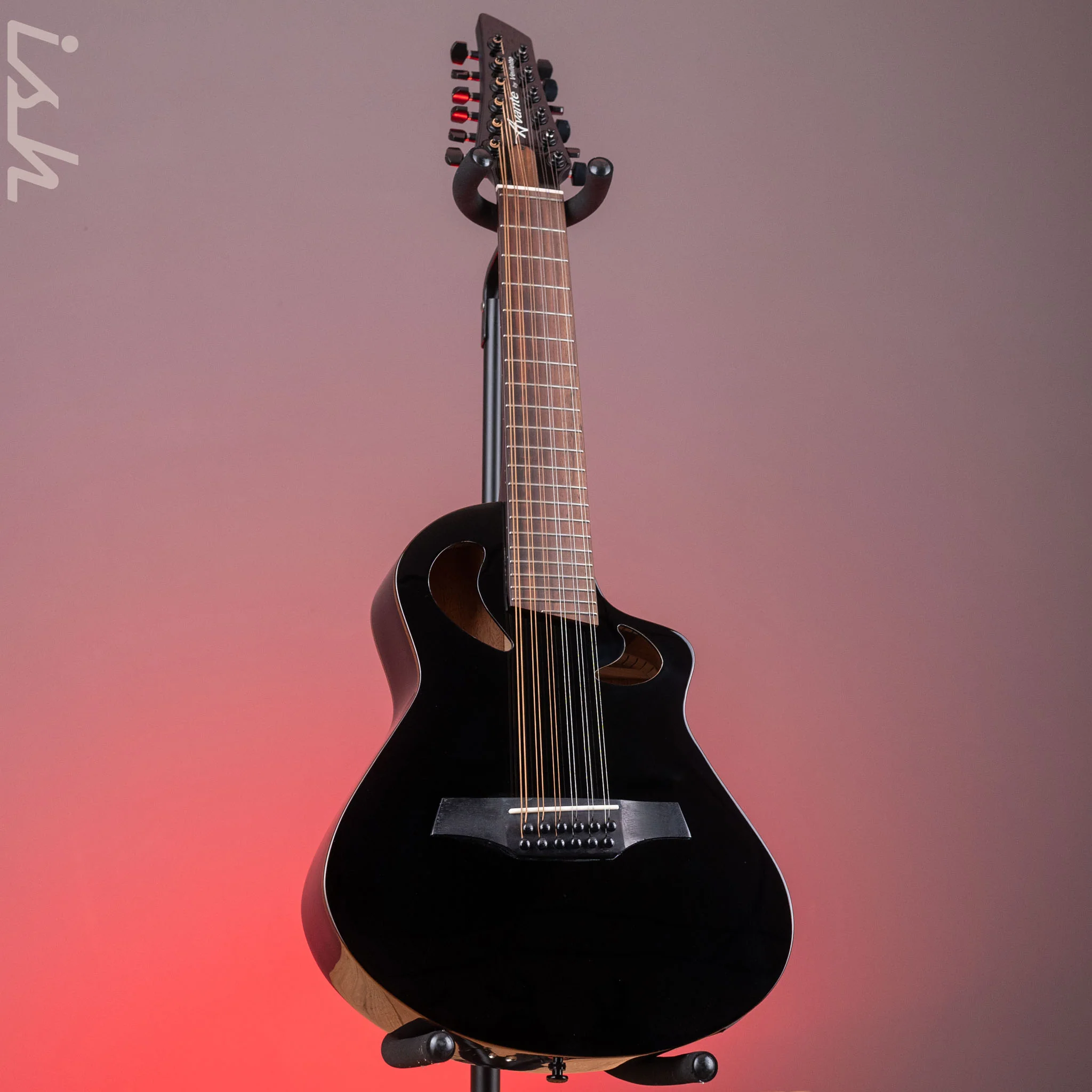 Veillette Avante Gryphon 12-String Acoustic Guitar Black B-Stock - Image 2
