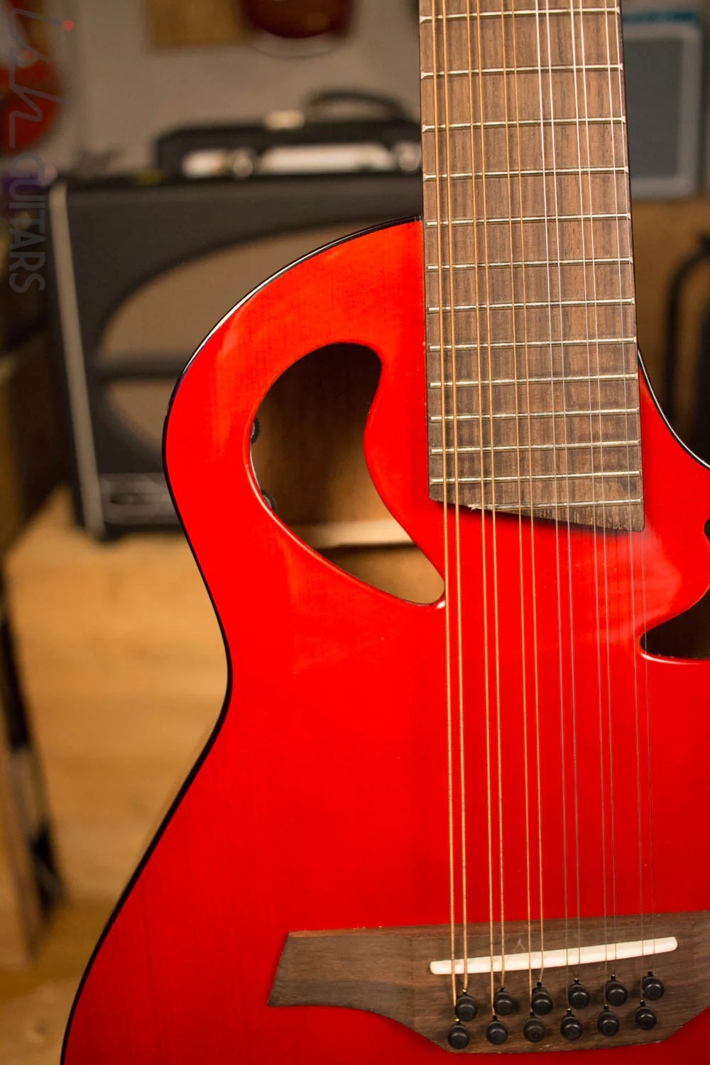 Veillette Avante Gryphon 12 String Acoustic Guitar AG12VM Red - Image 3