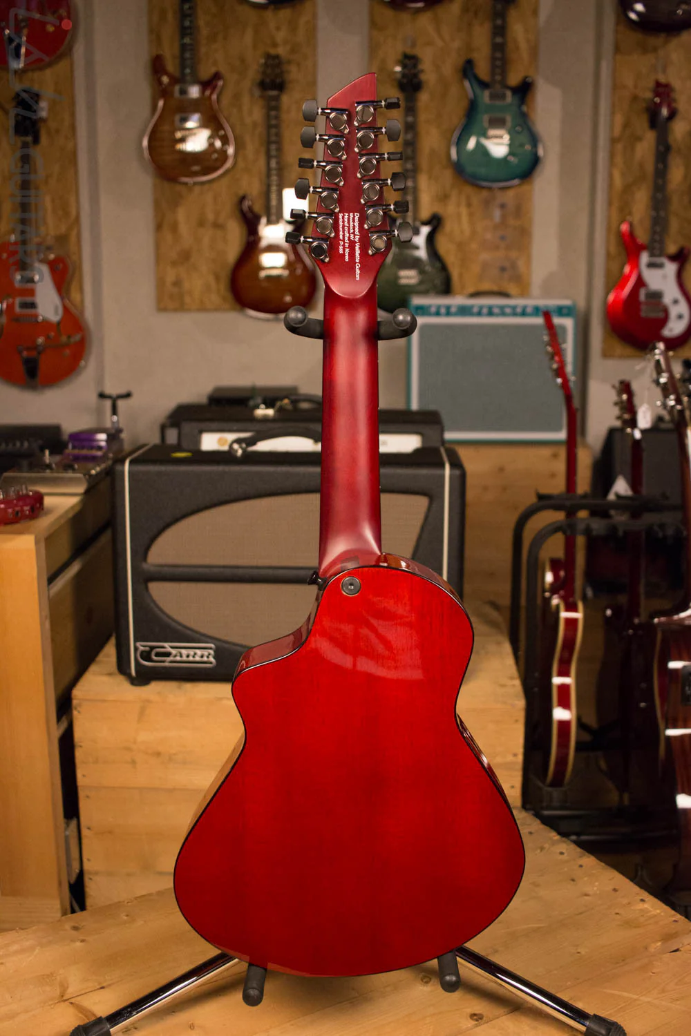 Veillette Avante Gryphon 12 String Acoustic Guitar AG12VM Red - Image 9