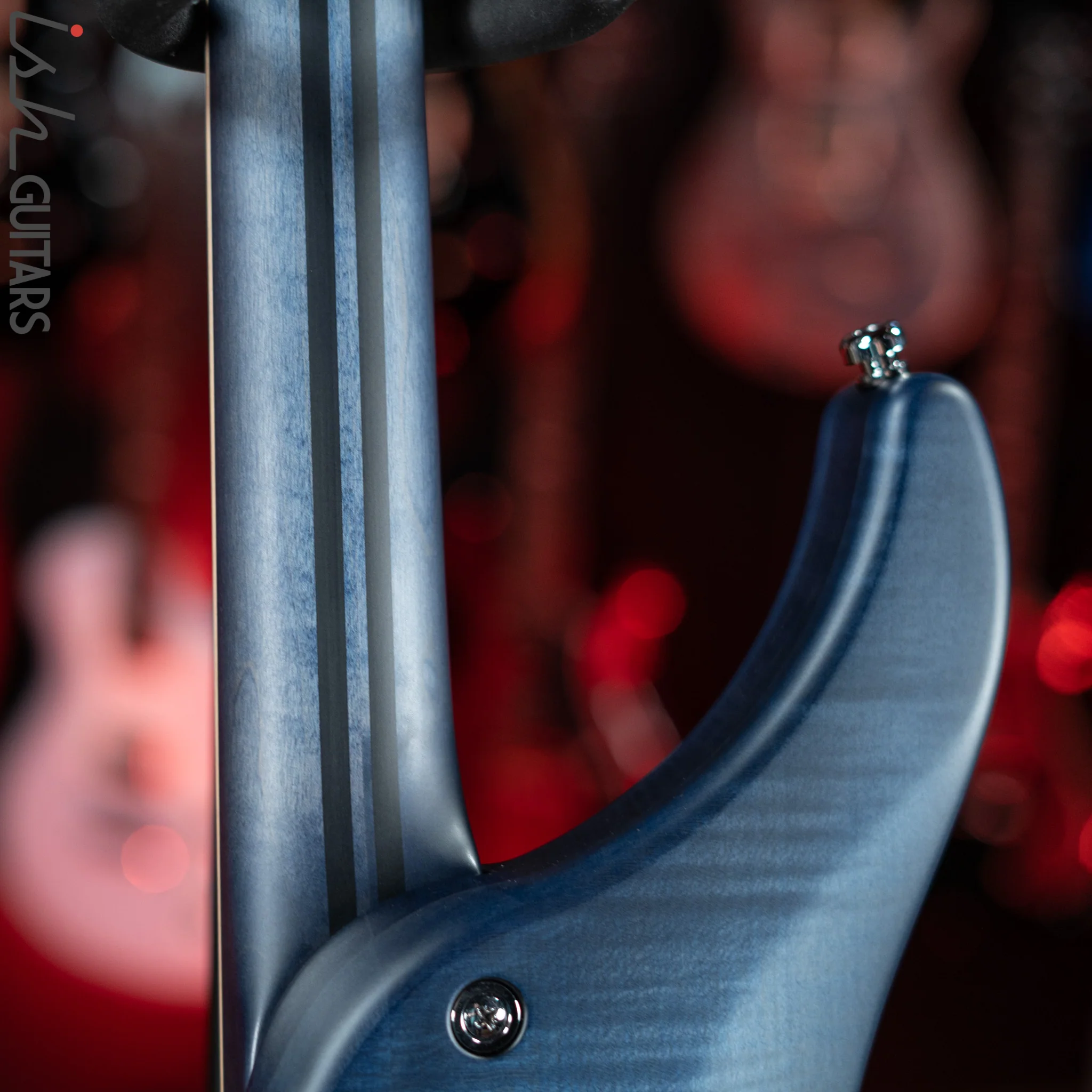 Vigier Arpege IV Custom Fretless 4-String Bass Deep Deep Blue Imetal Fretboard - Image 11