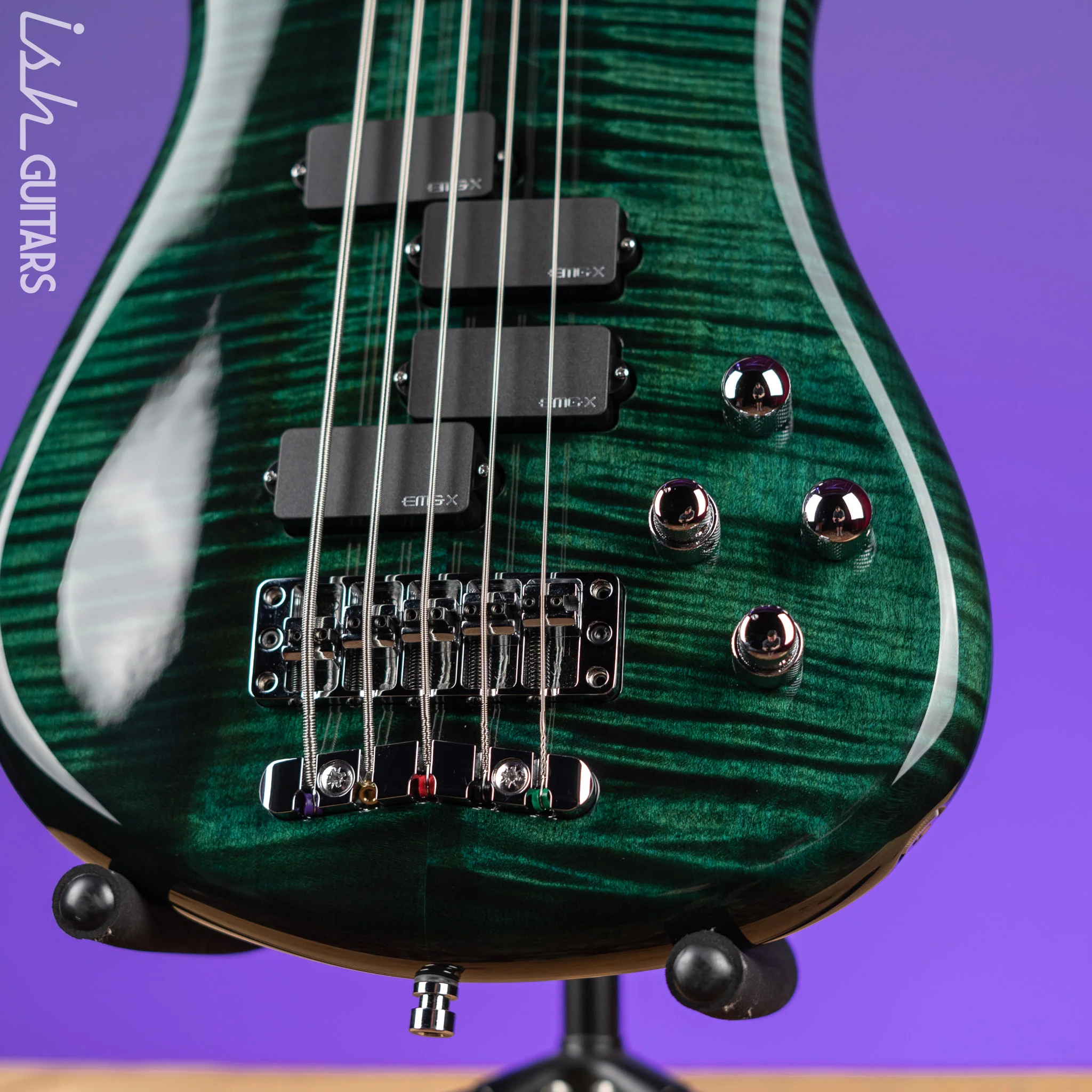 Warwick Custom Shop Streamer LX 5-String Bass Petrol Green NAMM - Image 4