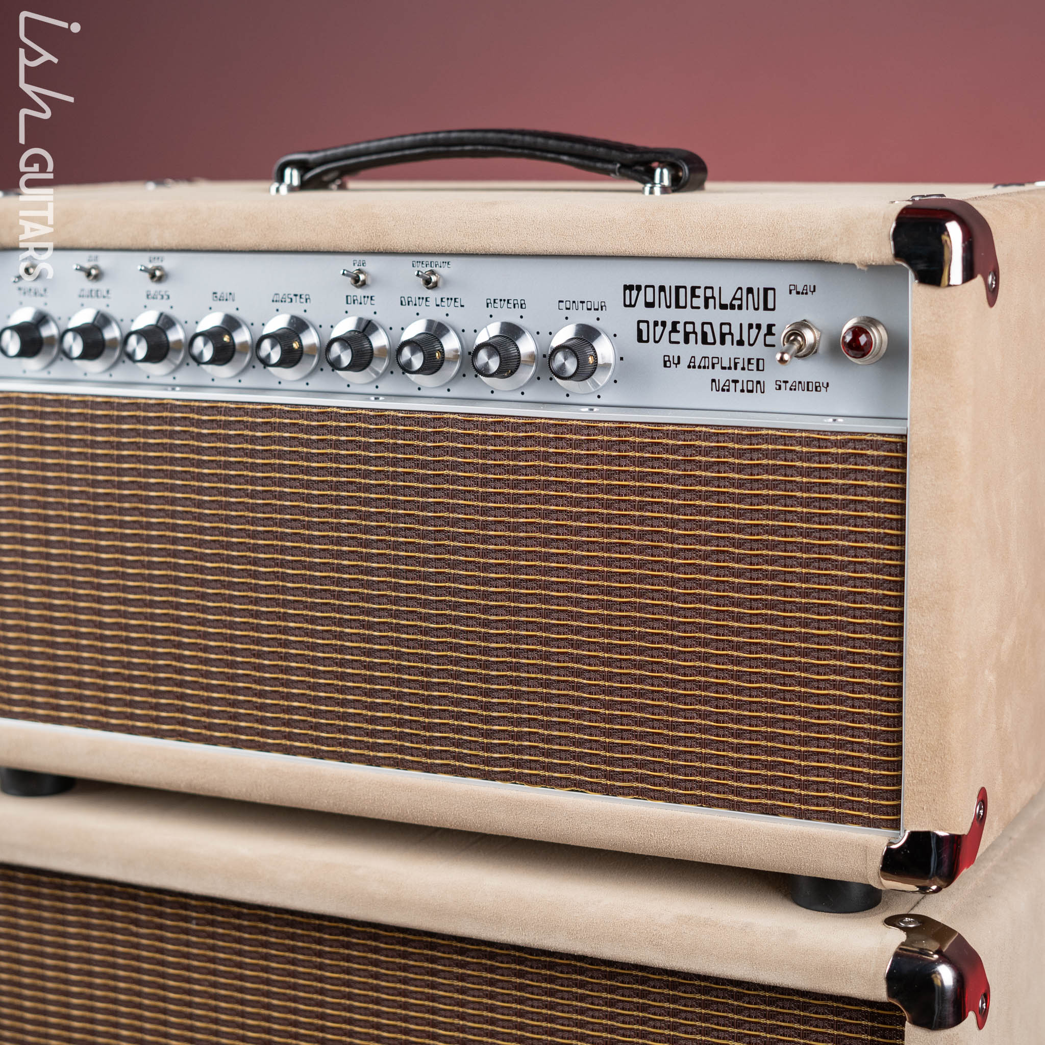 Wonderland Overdrive V2 by Amplified Nation & AN-65 1x12 Speaker Cabinet Dogwood Suede - Image 3